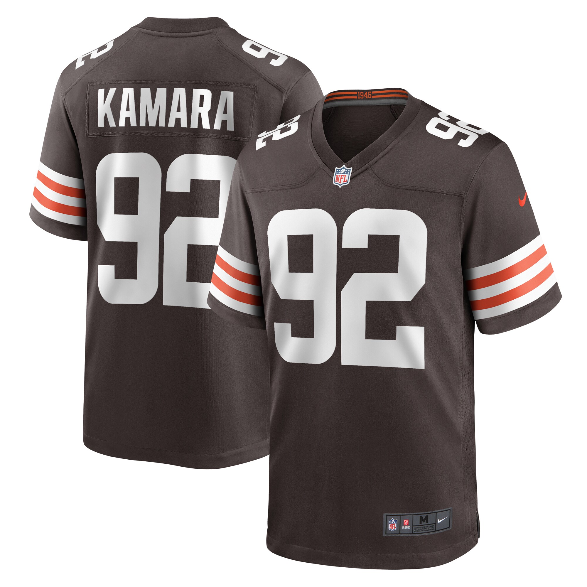 Men's Cleveland Browns Sam Kamara Brown Team Game Jersey JS1764 Saliibo