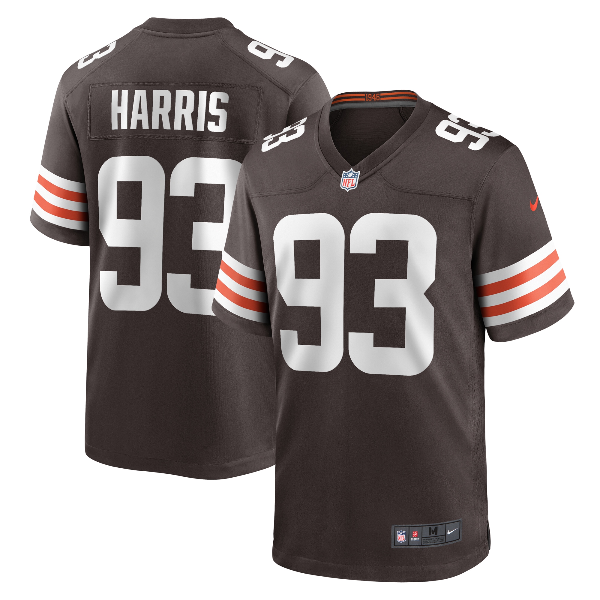Men's Cleveland Browns Shelby Harris Brown Team Game Jersey JS4369 Saliibo