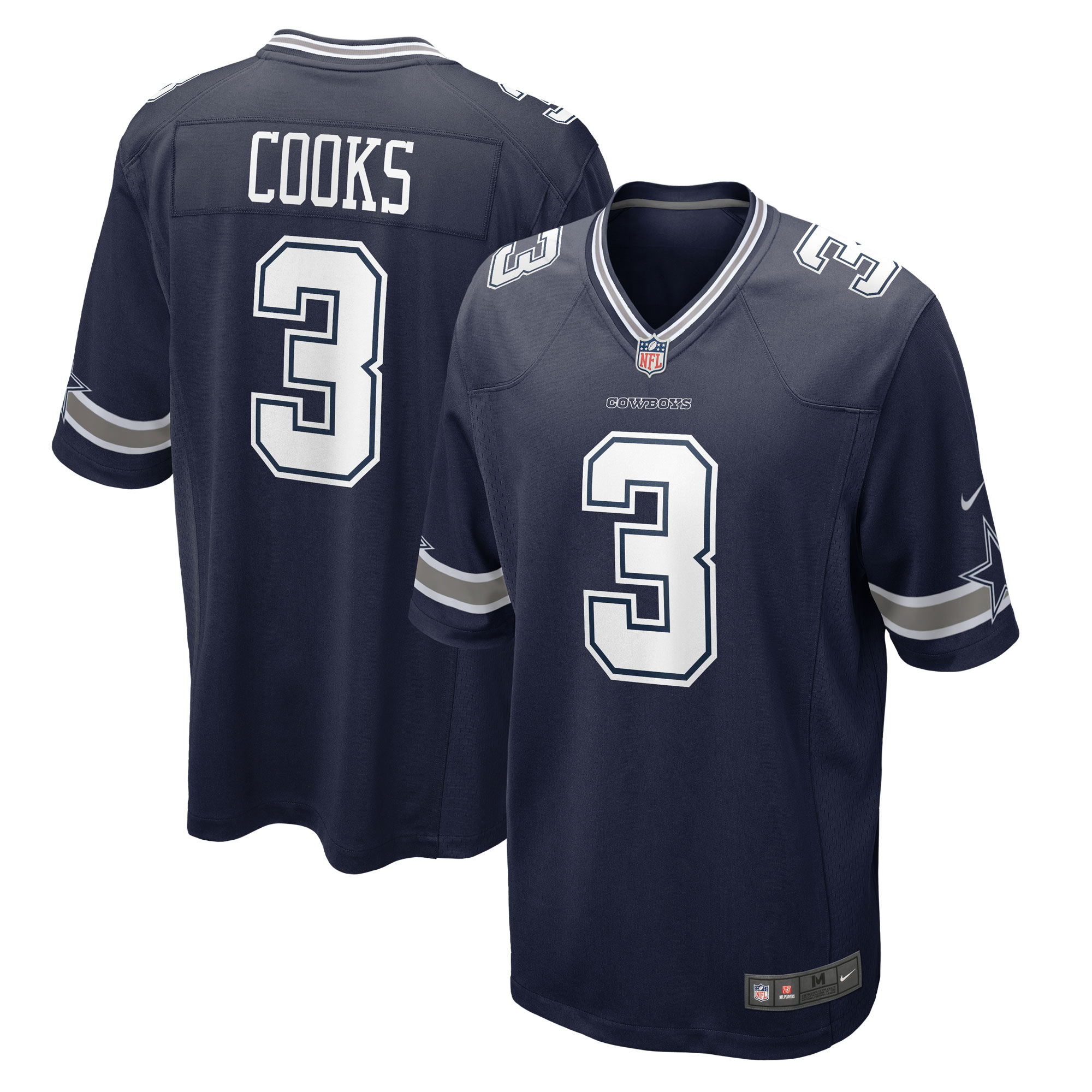 Men's Dallas Cowboys Brandin Cooks Navy Game Jersey JS5000 Saliibo