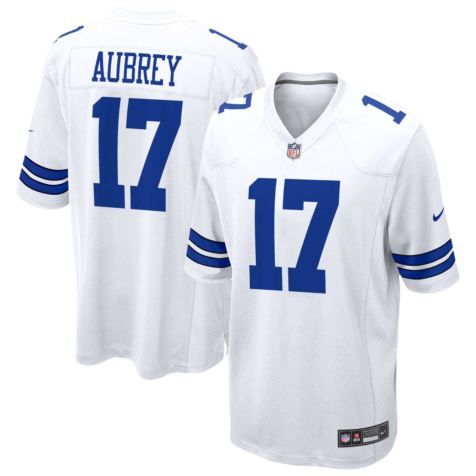 Men's Dallas Cowboys Brandon Aubrey White Game Jersey JS6620 Saliibo