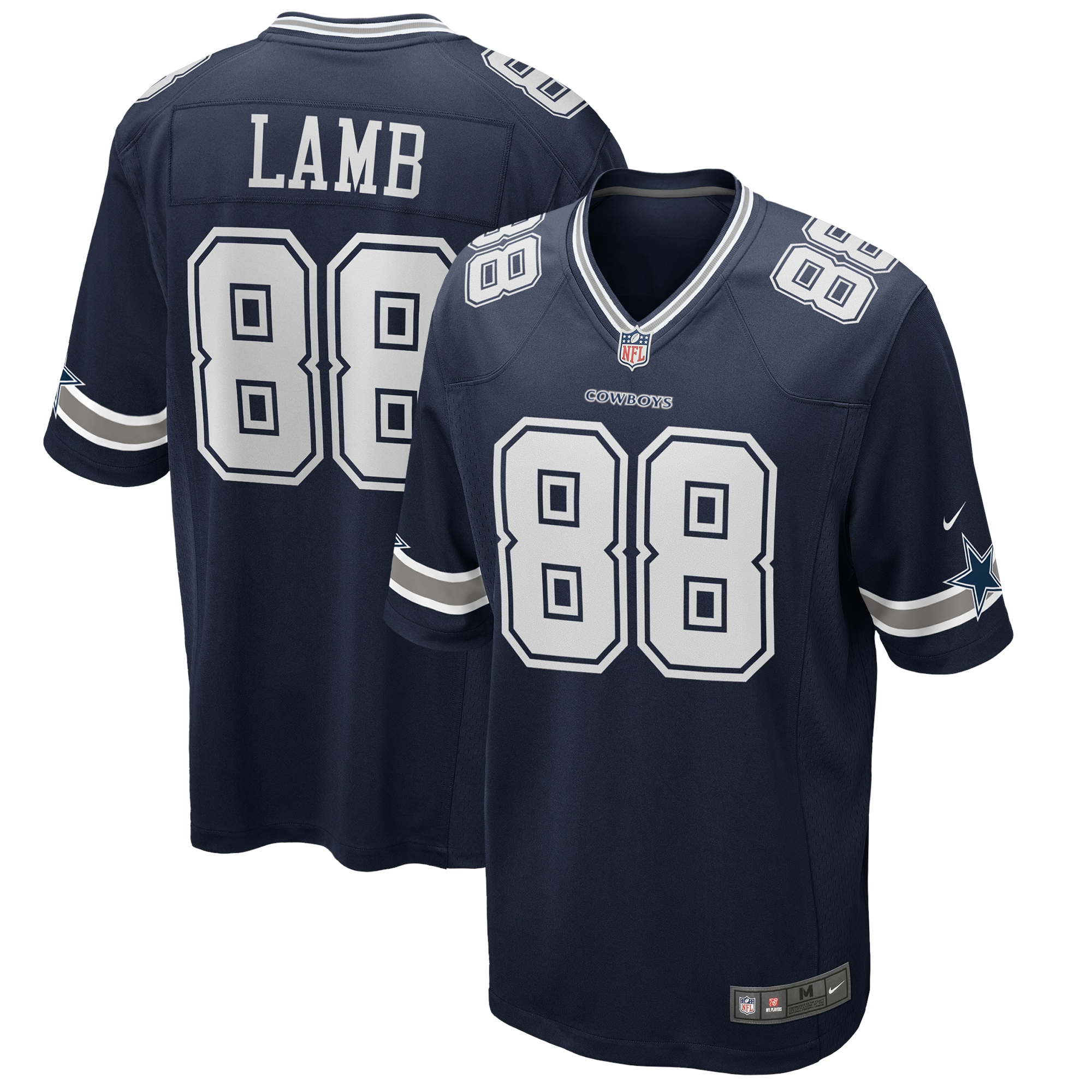 Men's Dallas Cowboys CeeDee Lamb Navy Game Jersey JS7123 Saliibo