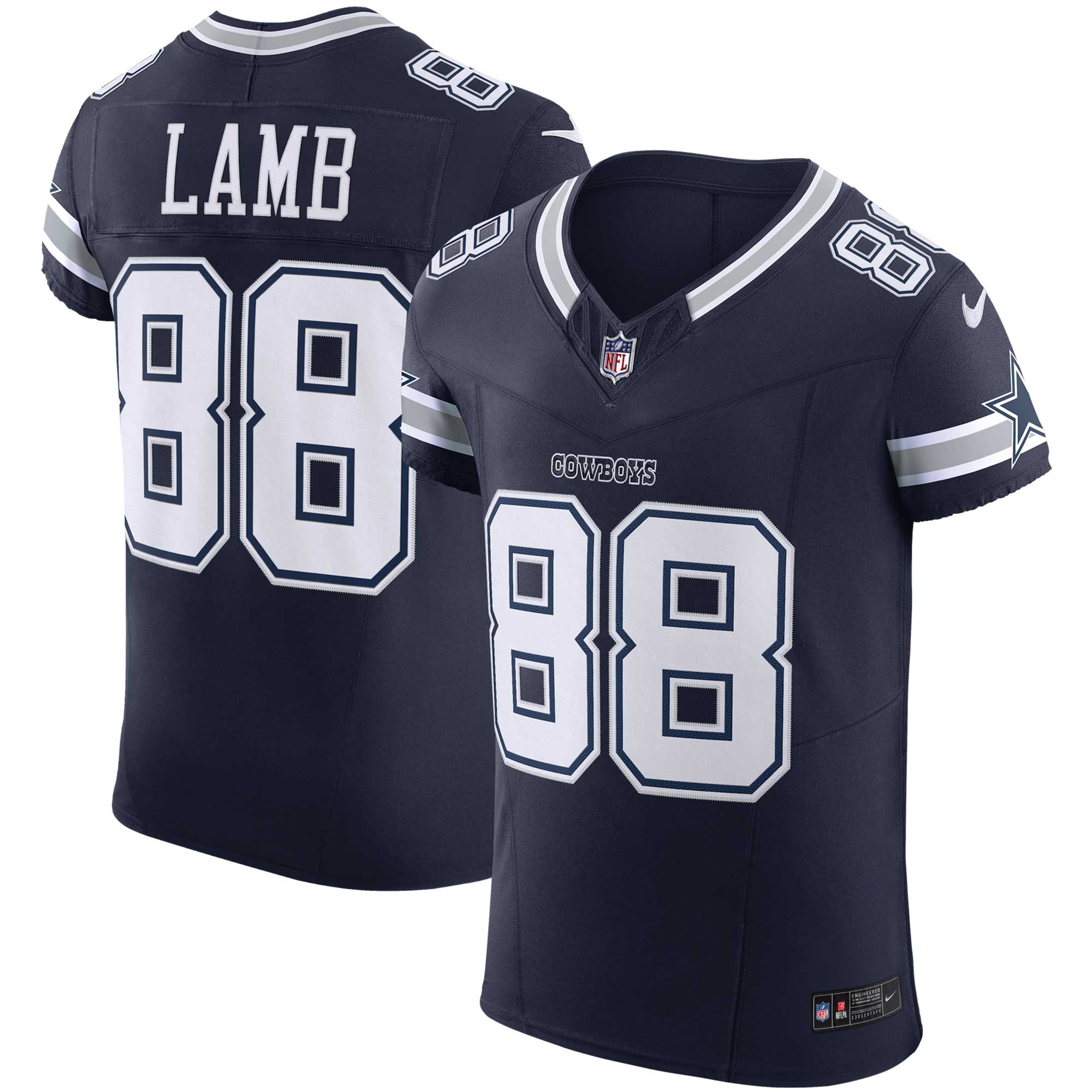 Men's Dallas Cowboys CeeDee Lamb Navy Vapor F.U.S.E. Elite Jersey JS8653 Saliibo