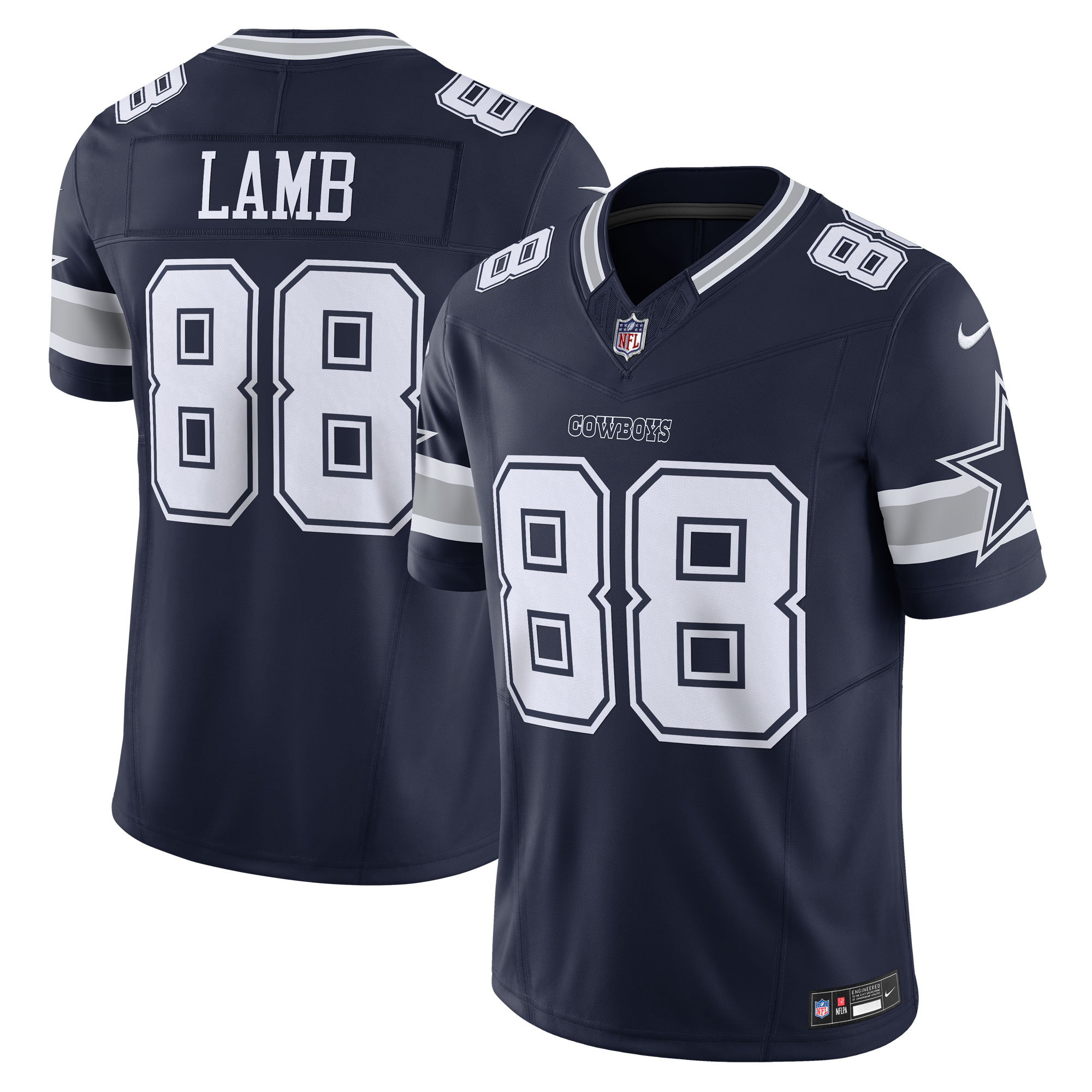 Men's Dallas Cowboys CeeDee Lamb Navy Vapor F.U.S.E. Limited Jersey JS7296 Saliibo