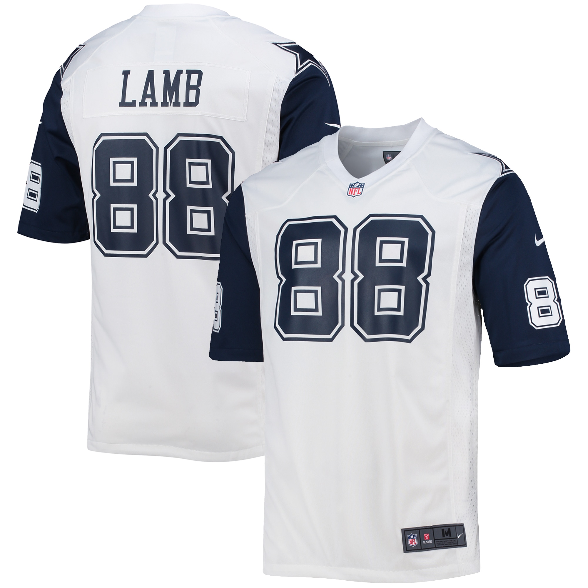 Men's Dallas Cowboys CeeDee Lamb White Alternate Game Jersey JS3690 Saliibo