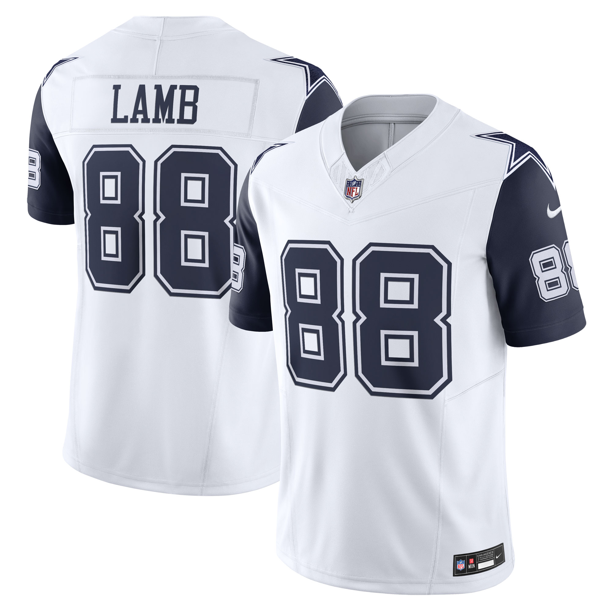 Men's Dallas Cowboys CeeDee Lamb White Vapor F.U.S.E. Limited Jersey JS2303 Saliibo