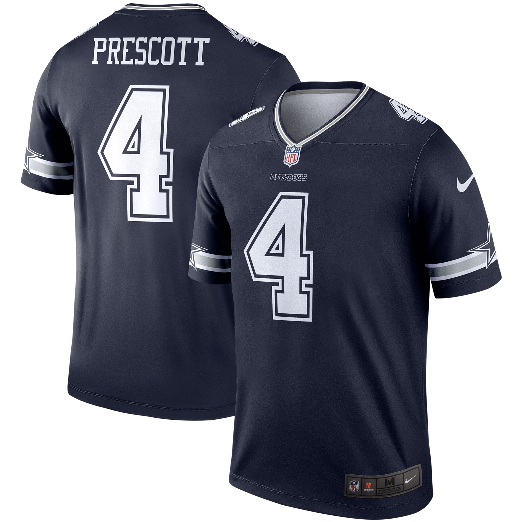 Men's Dallas Cowboys Dak Prescott Navy Team Legend Player Performance Top JS7287 Saliibo