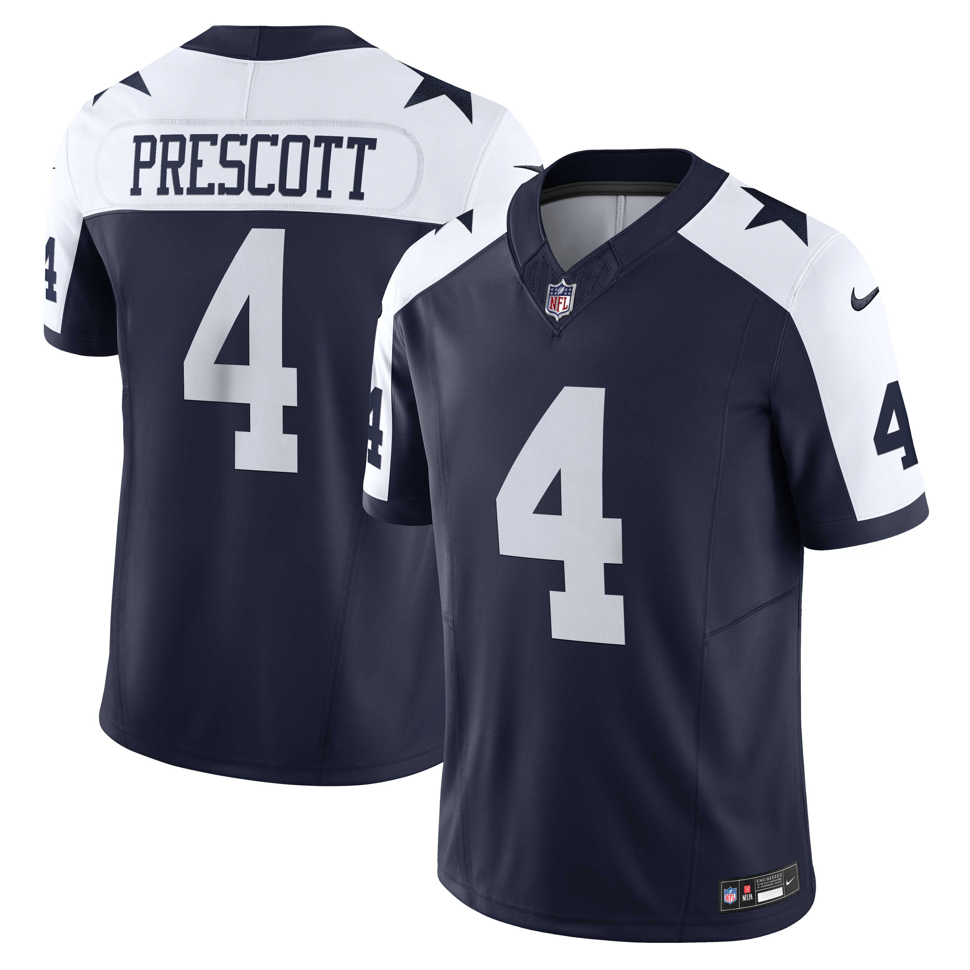 Men's Dallas Cowboys Dak Prescott Navy Vapor F.U.S.E. Limited Jersey JS9243 Saliibo