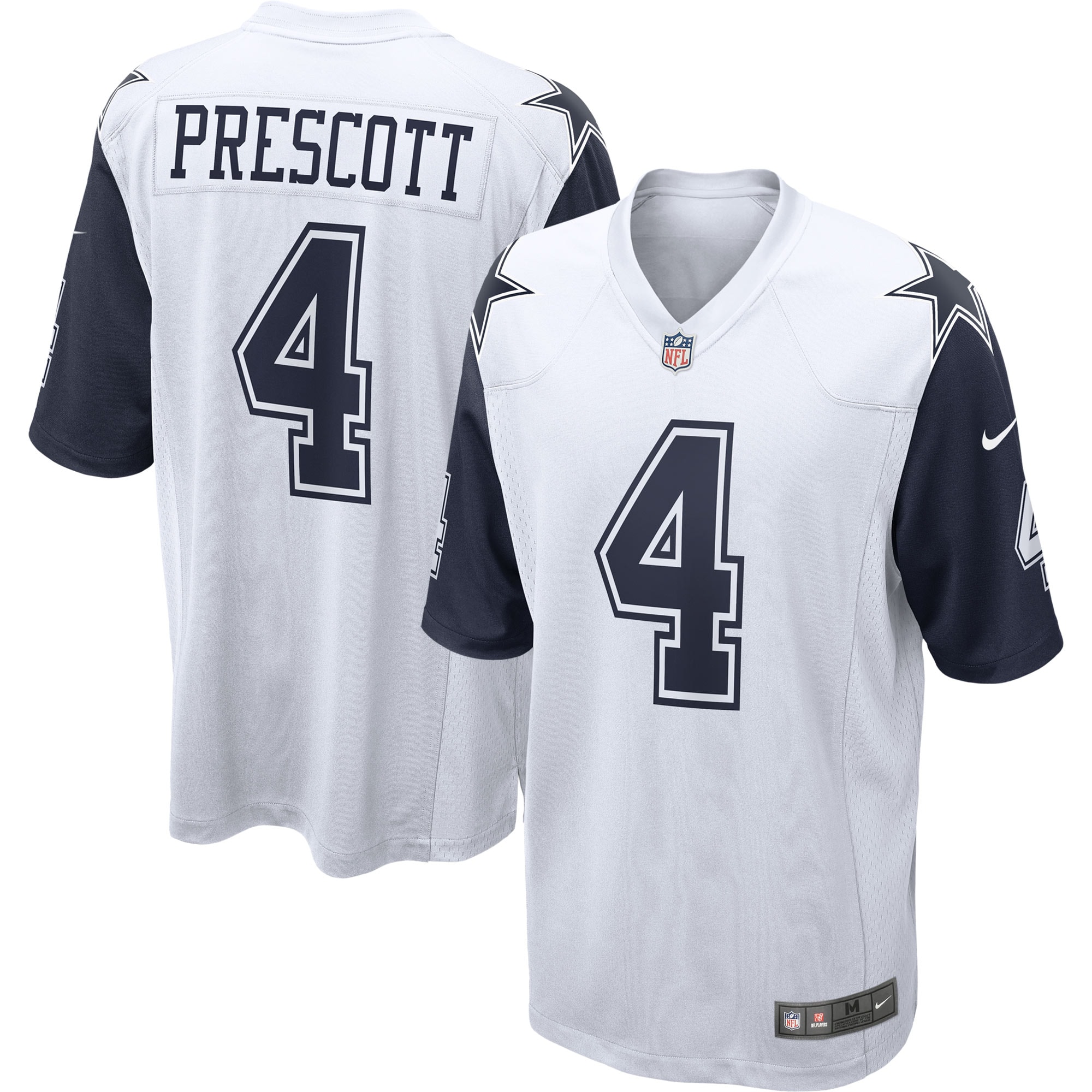 Men's Dallas Cowboys Dak Prescott White Alternate Game Jersey JS7576 Saliibo
