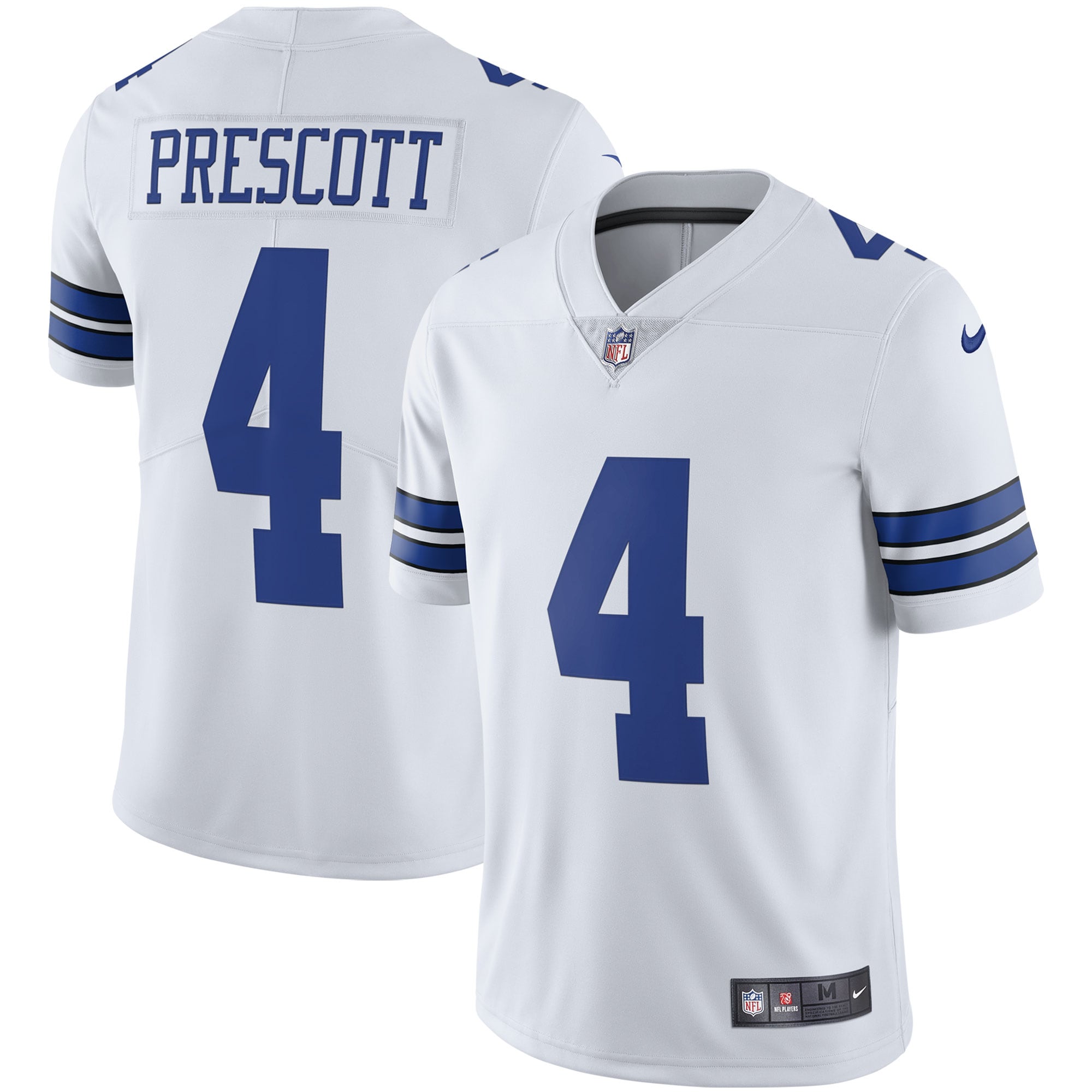 Men's Dallas Cowboys Dak Prescott White Vapor Limited Player Jersey JS1448 Saliibo