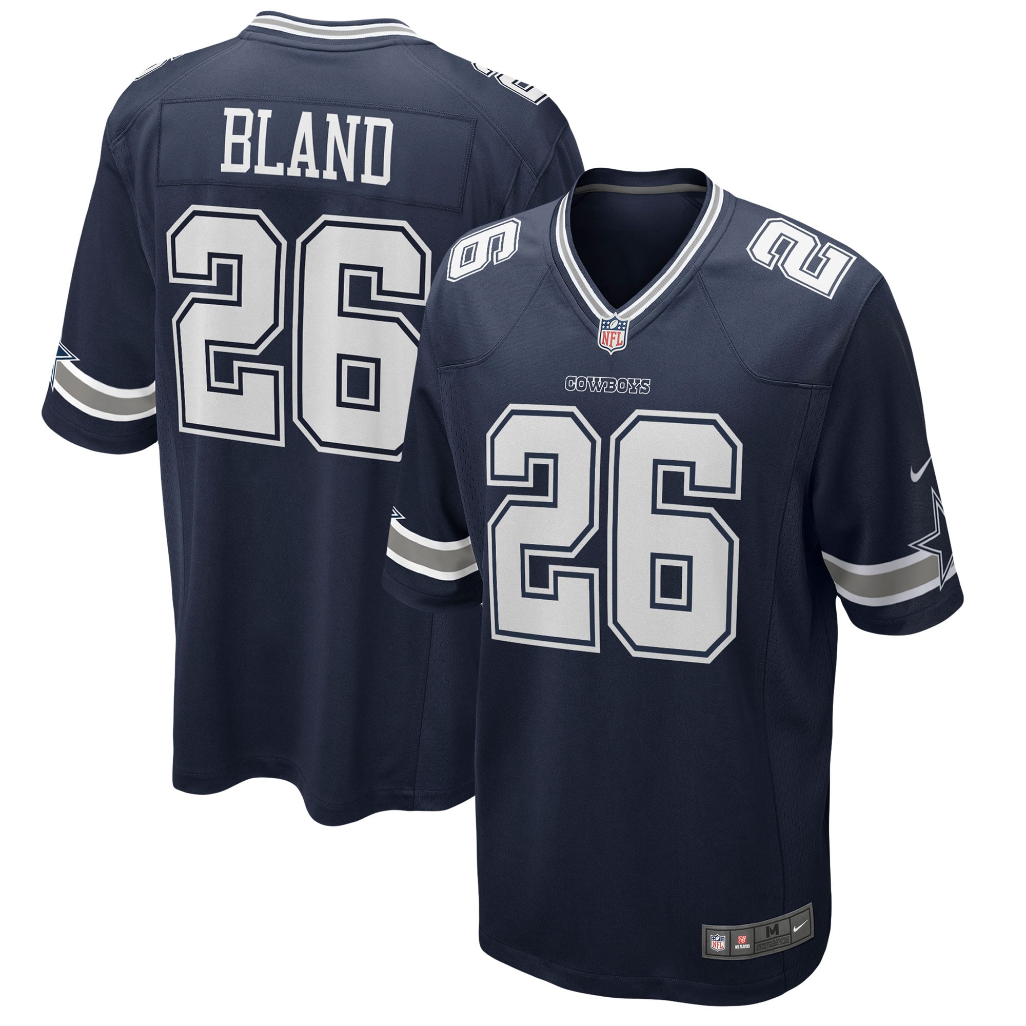 Men's Dallas Cowboys DaRon Bland Navy Game Jersey JS8074 Saliibo