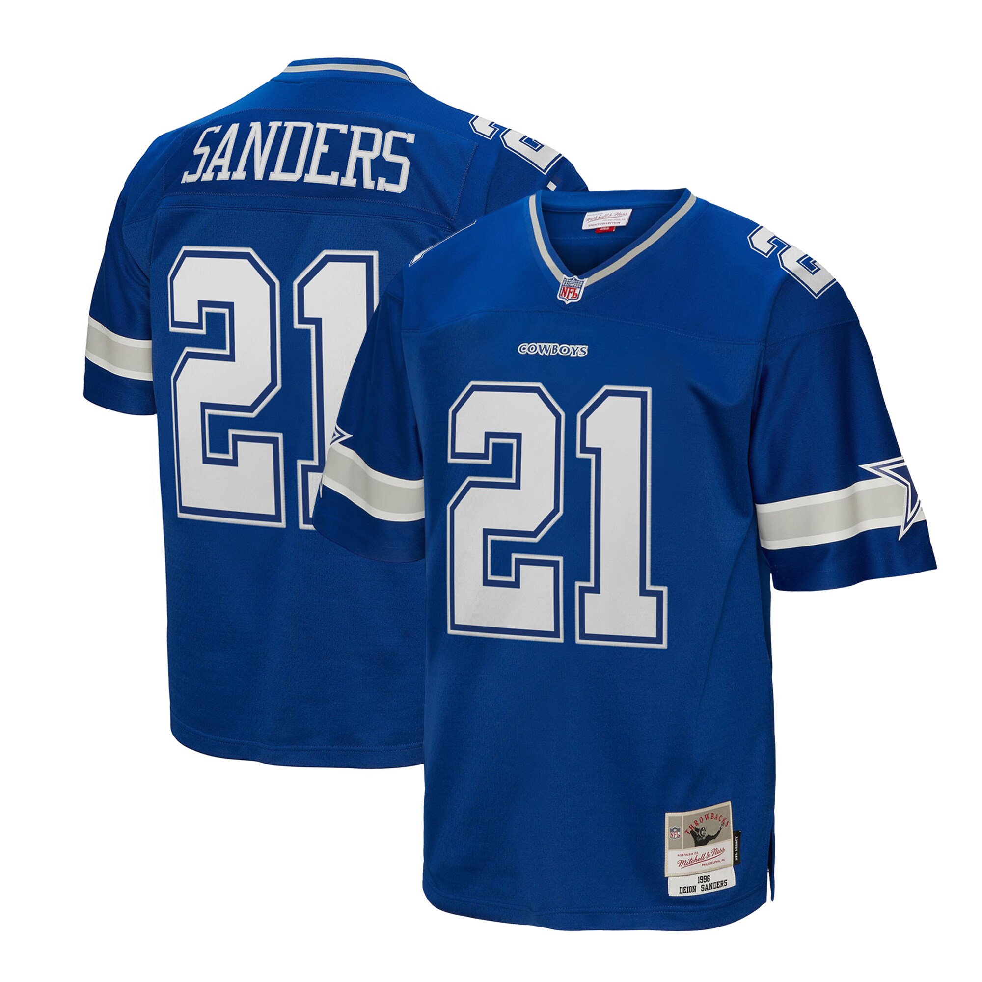Men's Dallas Cowboys Deion Sanders Mitchell & Ness Navy Legacy Jersey JS1464 Saliibo