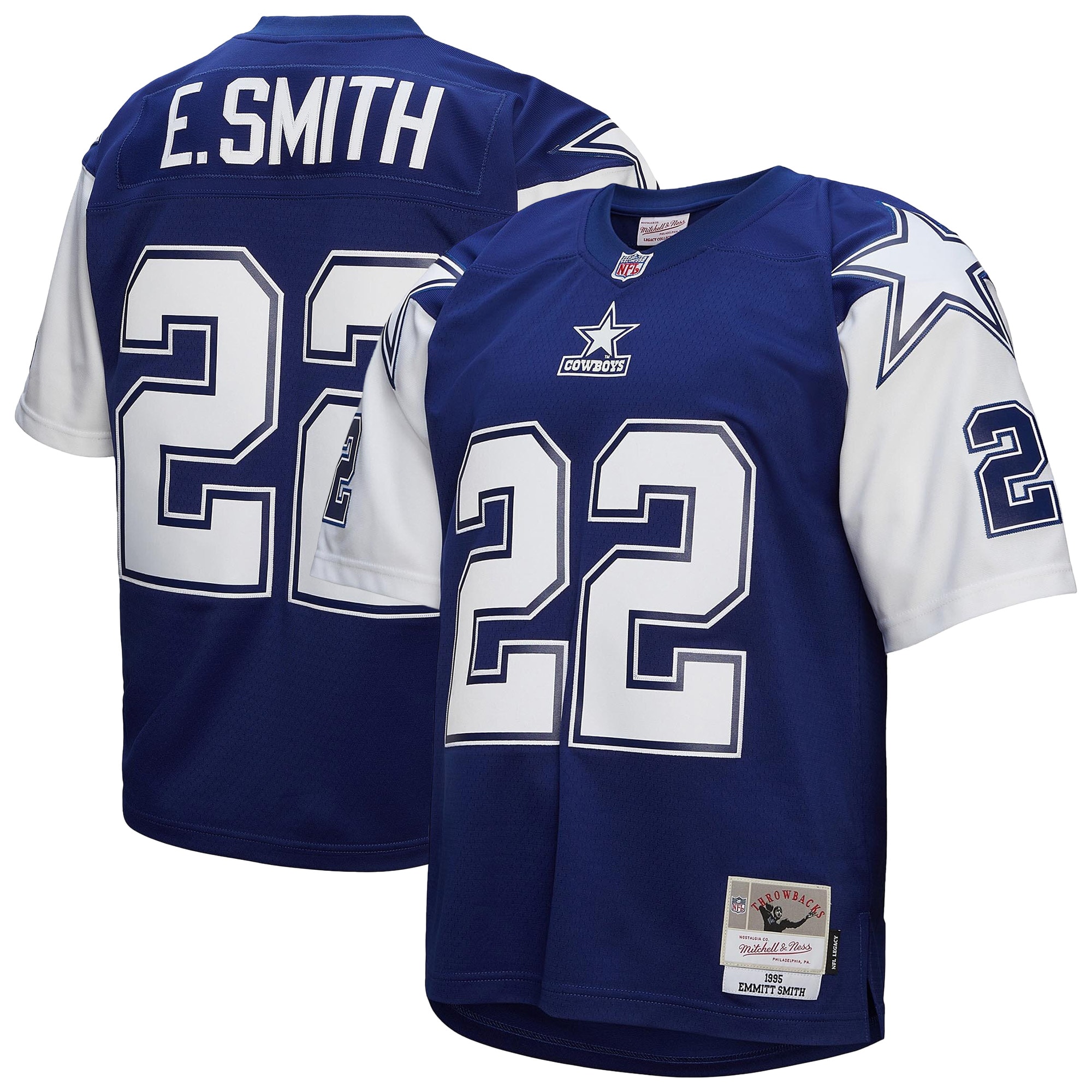 Men's Dallas Cowboys Emmitt Smith Mitchell & Ness Navy Legacy Jersey JS3292 Saliibo