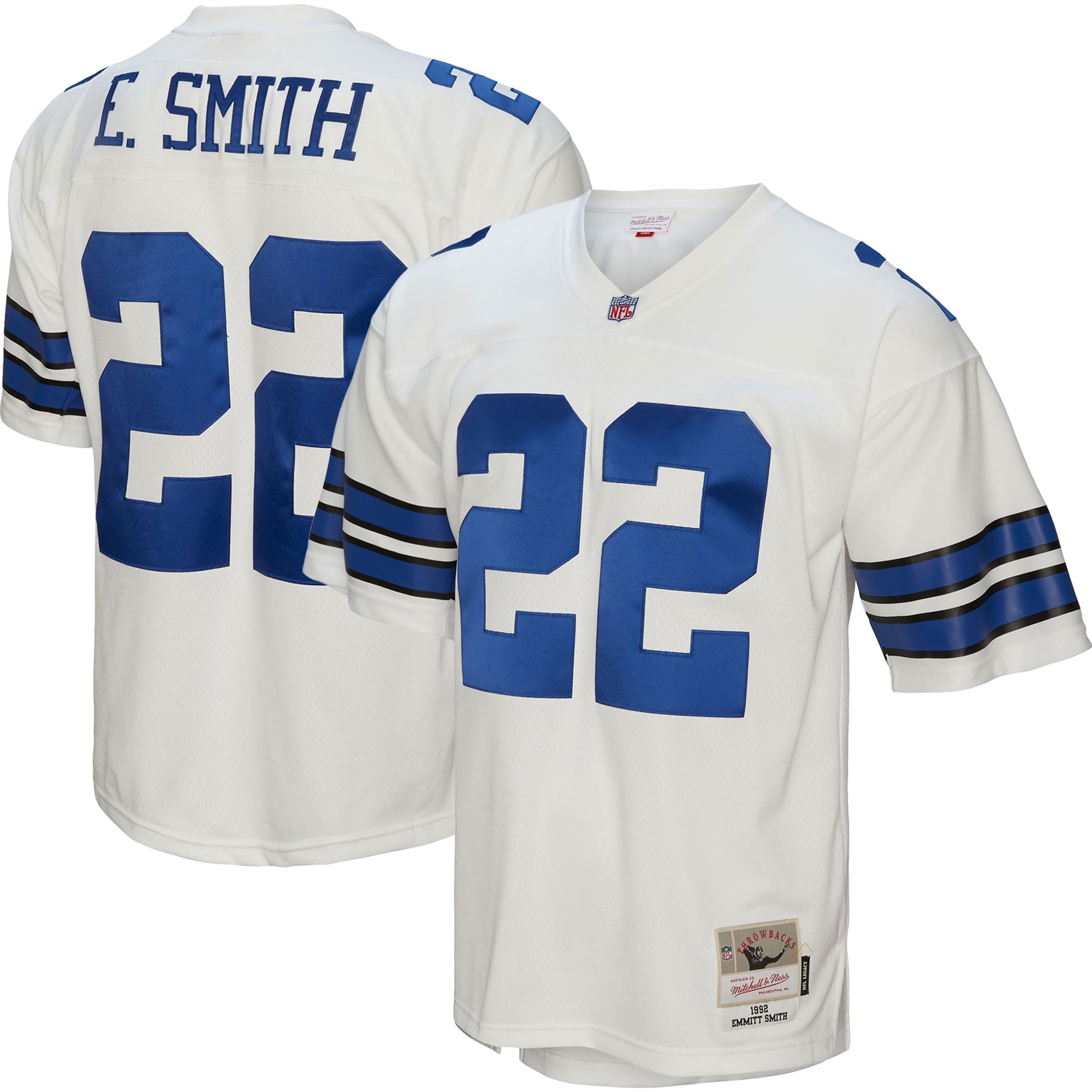 Men's Dallas Cowboys Emmitt Smith Mitchell & Ness White Legacy Jersey JS8366 Saliibo