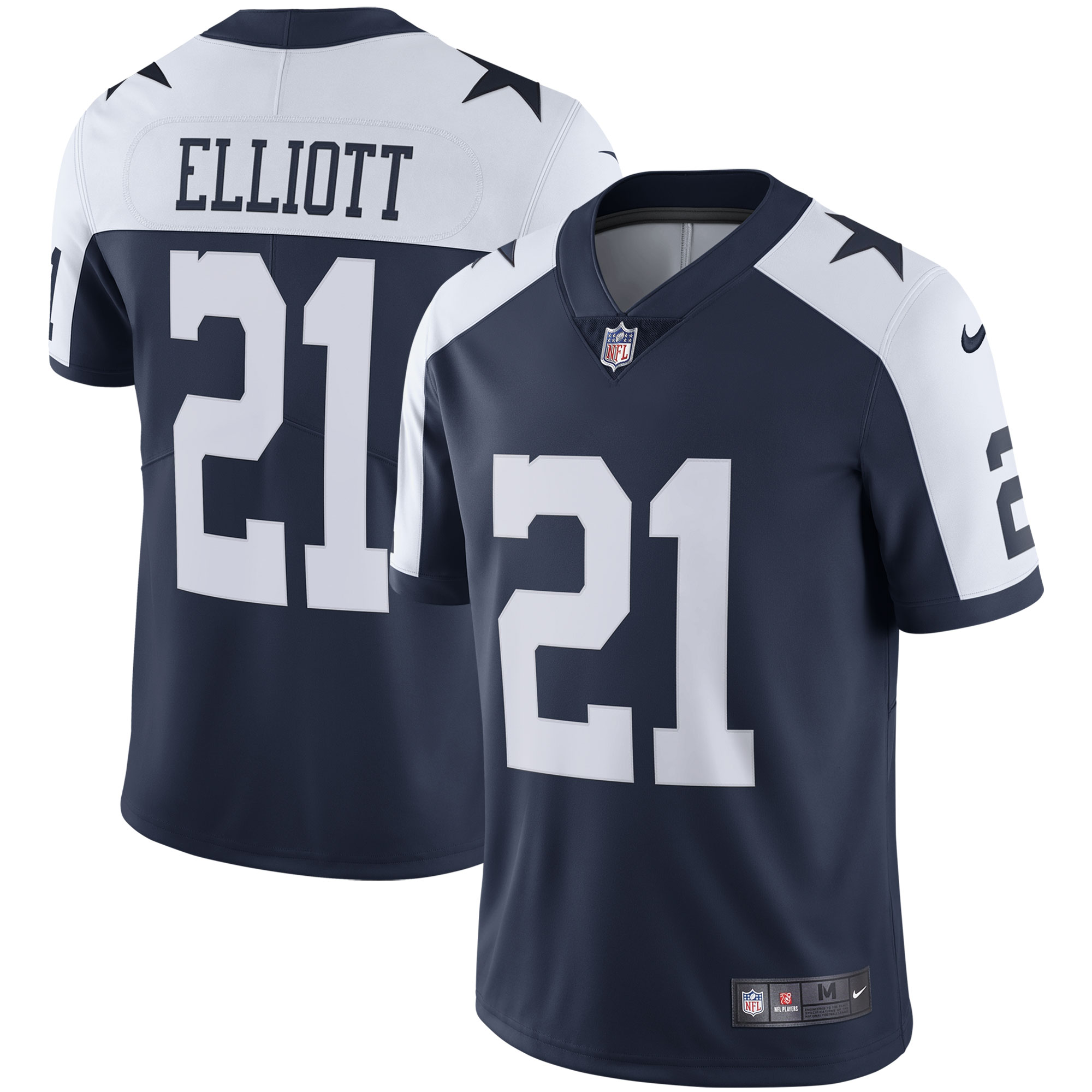 Men's Dallas Cowboys Ezekiel Elliott Navy Alternate Vapor Limited Jersey JS3932 Saliibo
