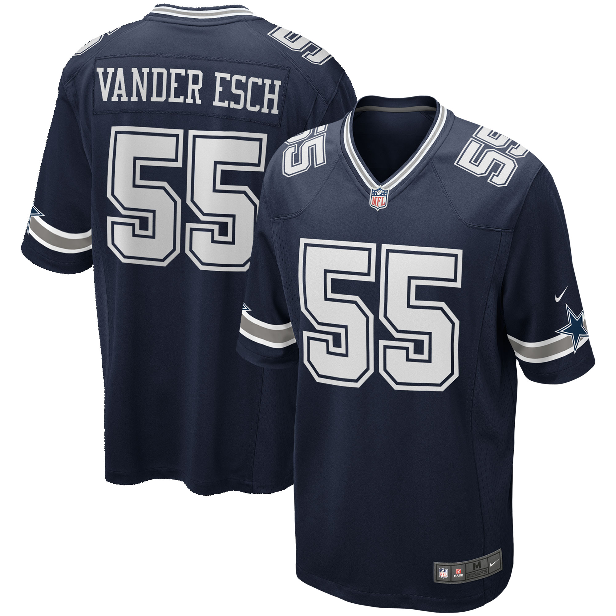 Men's Dallas Cowboys Leighton Vander Esch Navy Team Game Jersey JS9516 Saliibo