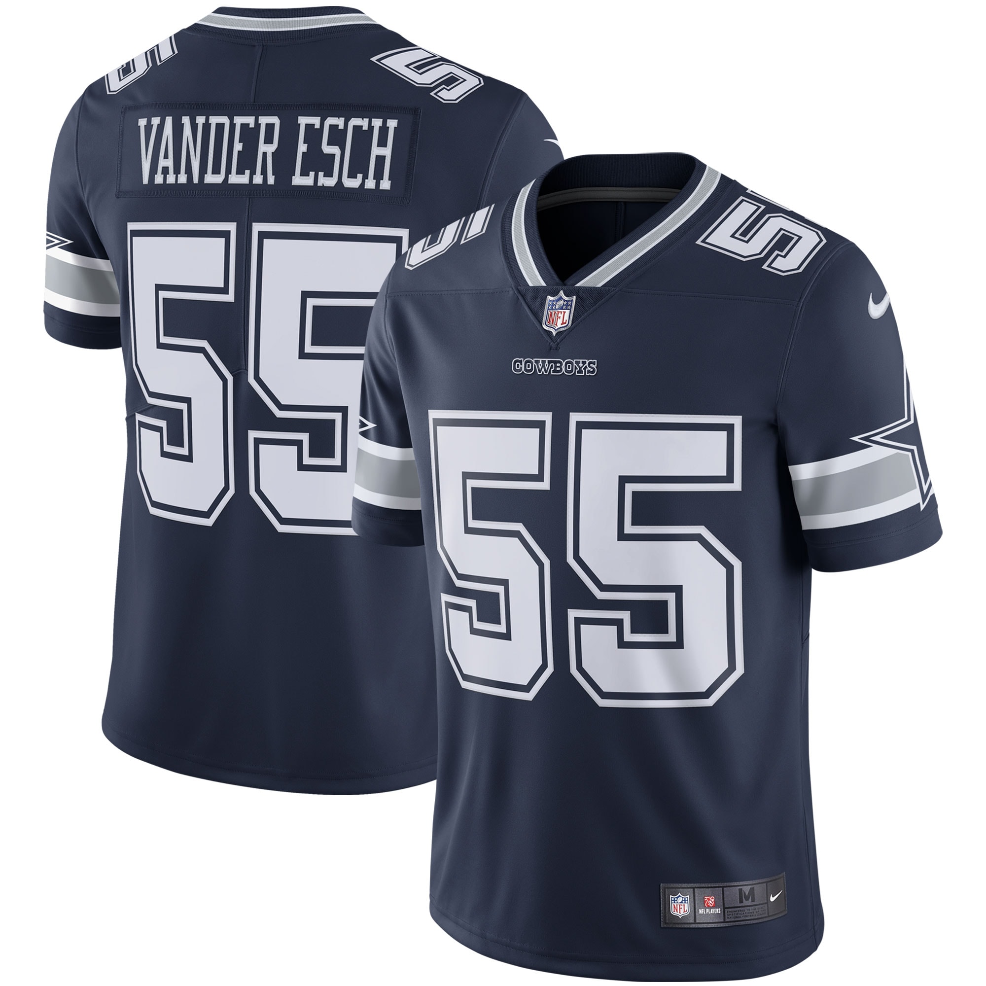Men's Dallas Cowboys Leighton Vander Esch Navy Vapor Limited Player Jersey JS3208 Saliibo