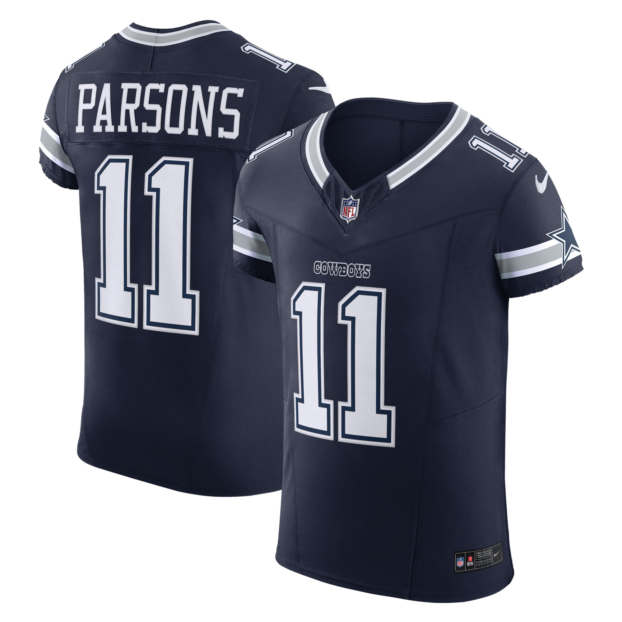 Men's Dallas Cowboys Micah Parsons Navy Vapor F.U.S.E. Elite Jersey JS9590 Saliibo