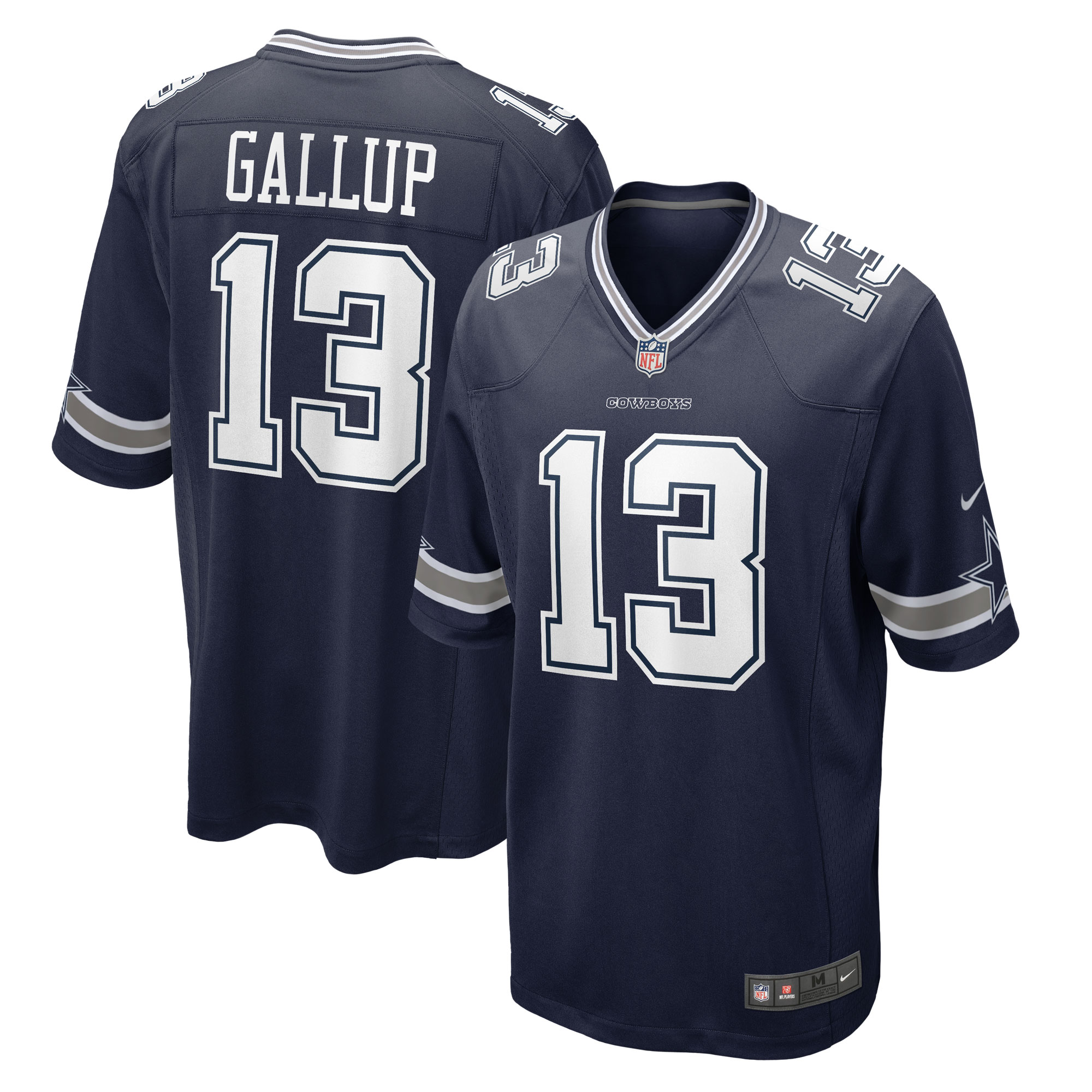 Men's Dallas Cowboys Michael Gallup Navy Game Jersey JS8907 Saliibo