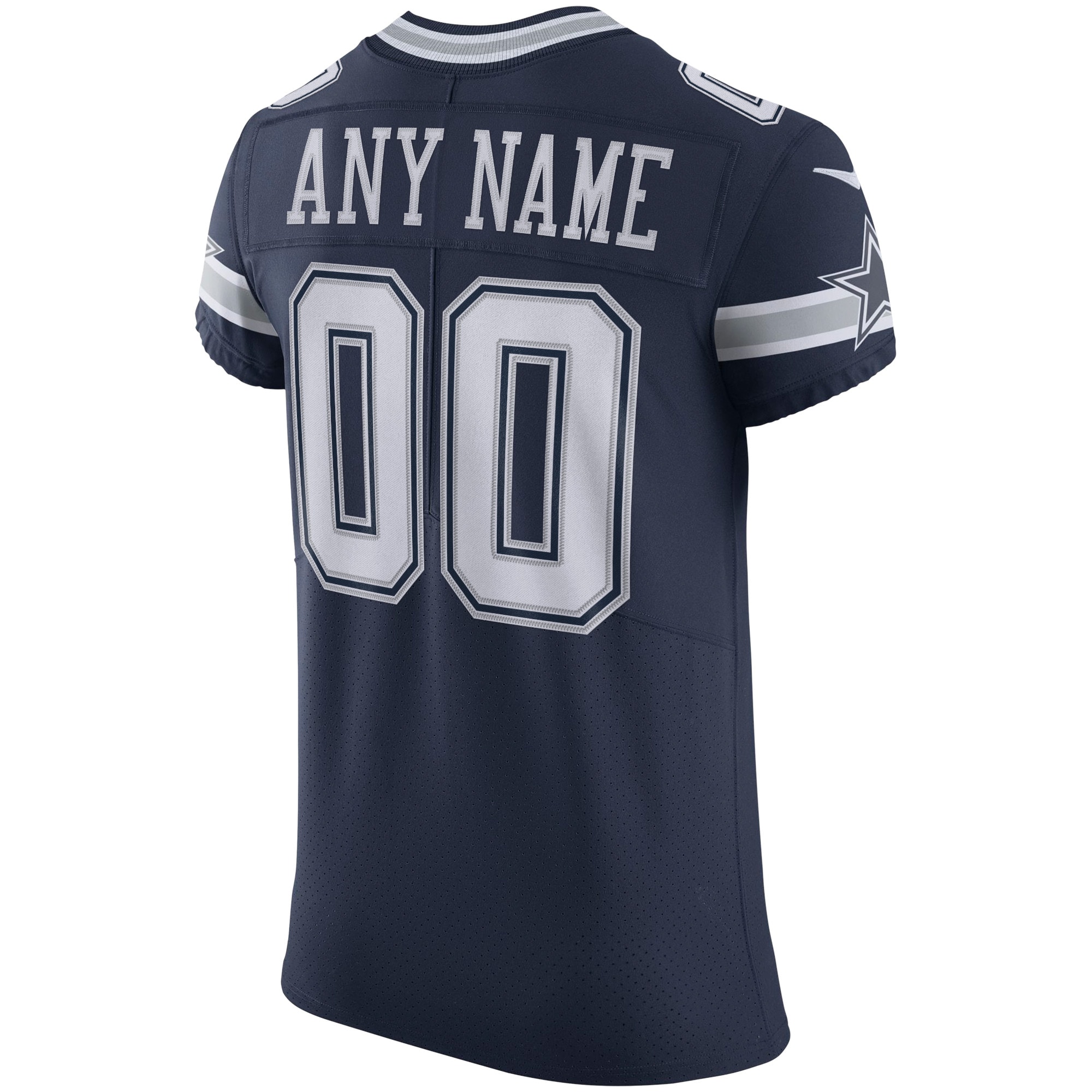Men's Dallas Cowboys Navy Vapor Elite Custom Jersey JS1891 Saliibo - Image 3