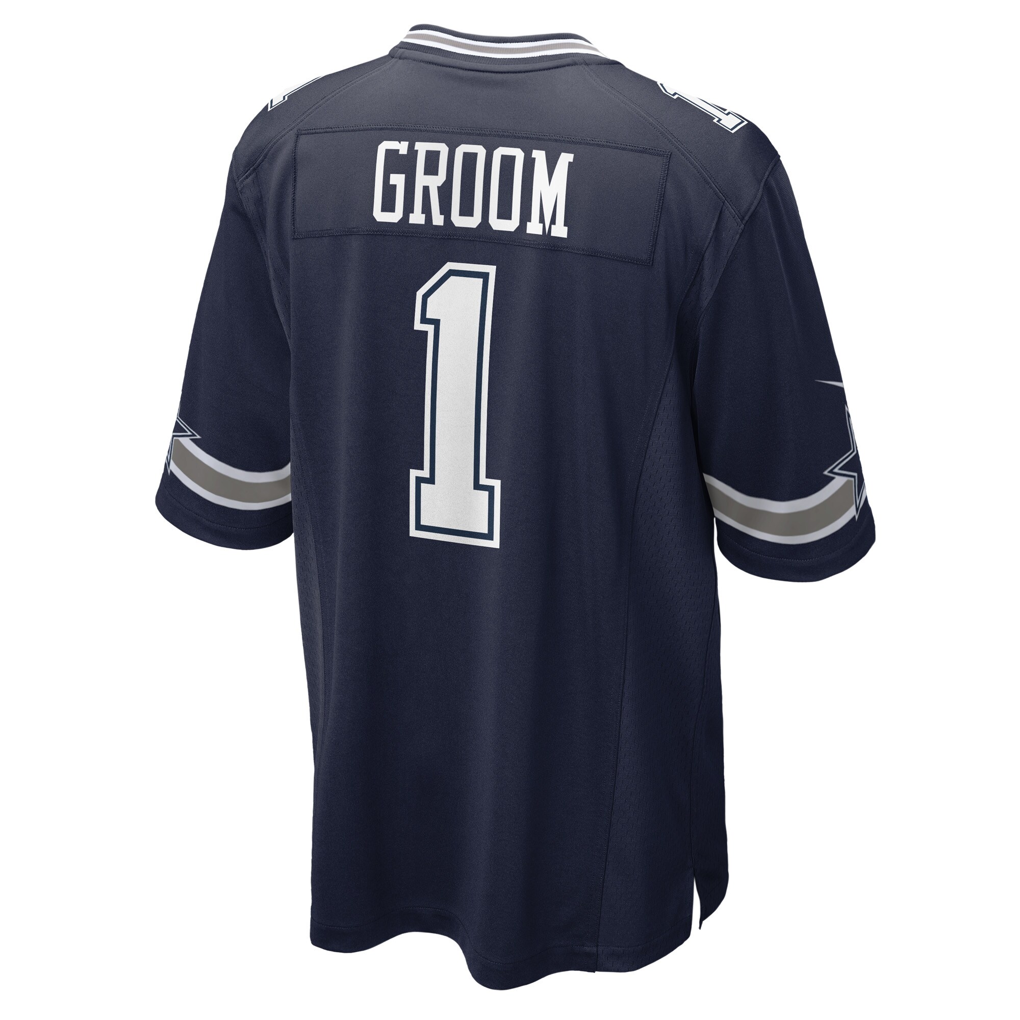Men's Dallas Cowboys Number 1 Groom Navy Game Jersey JS3239 Saliibo - Image 3