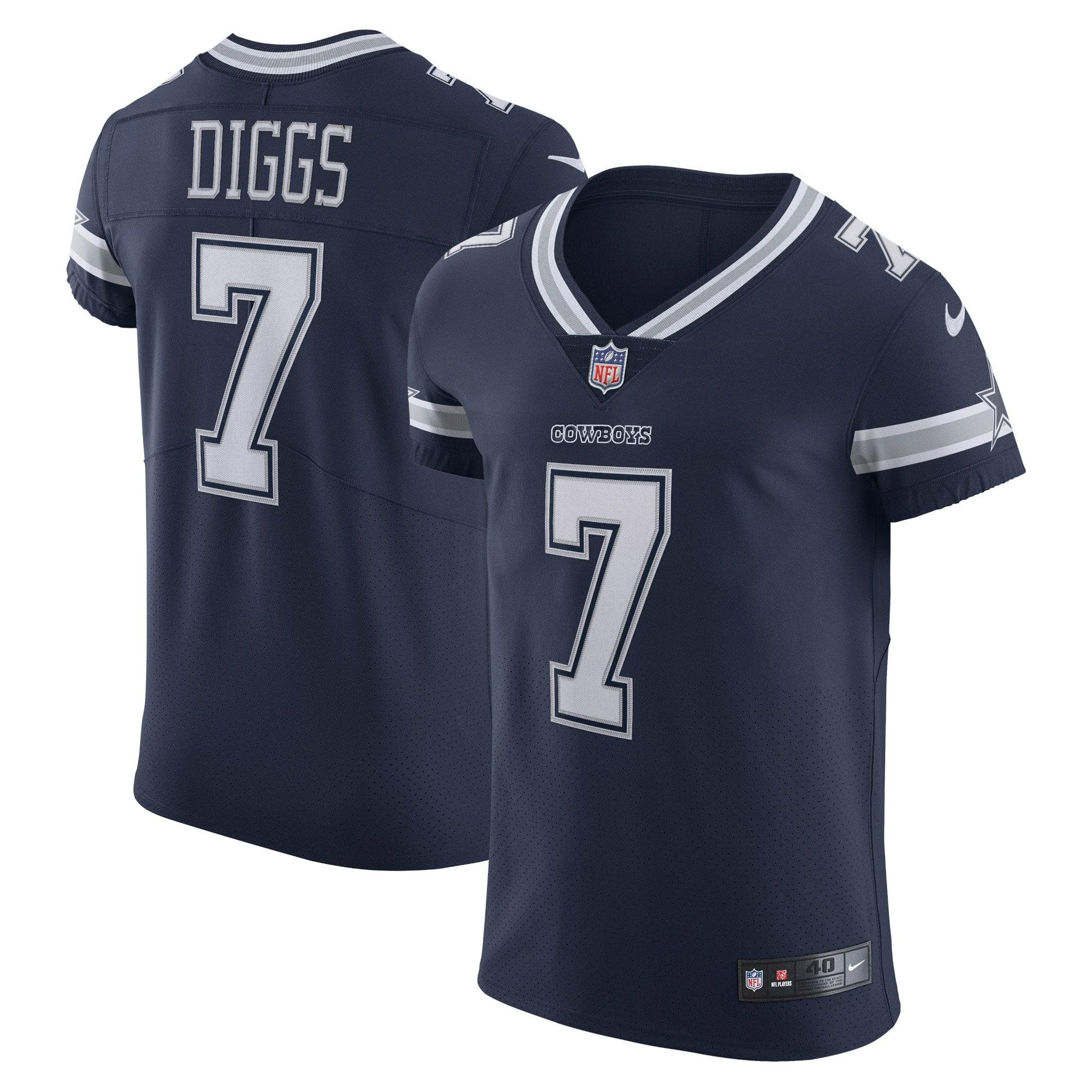 Men's Dallas Cowboys Trevon Diggs Navy Vapor Elite Jersey JS1961 Saliibo