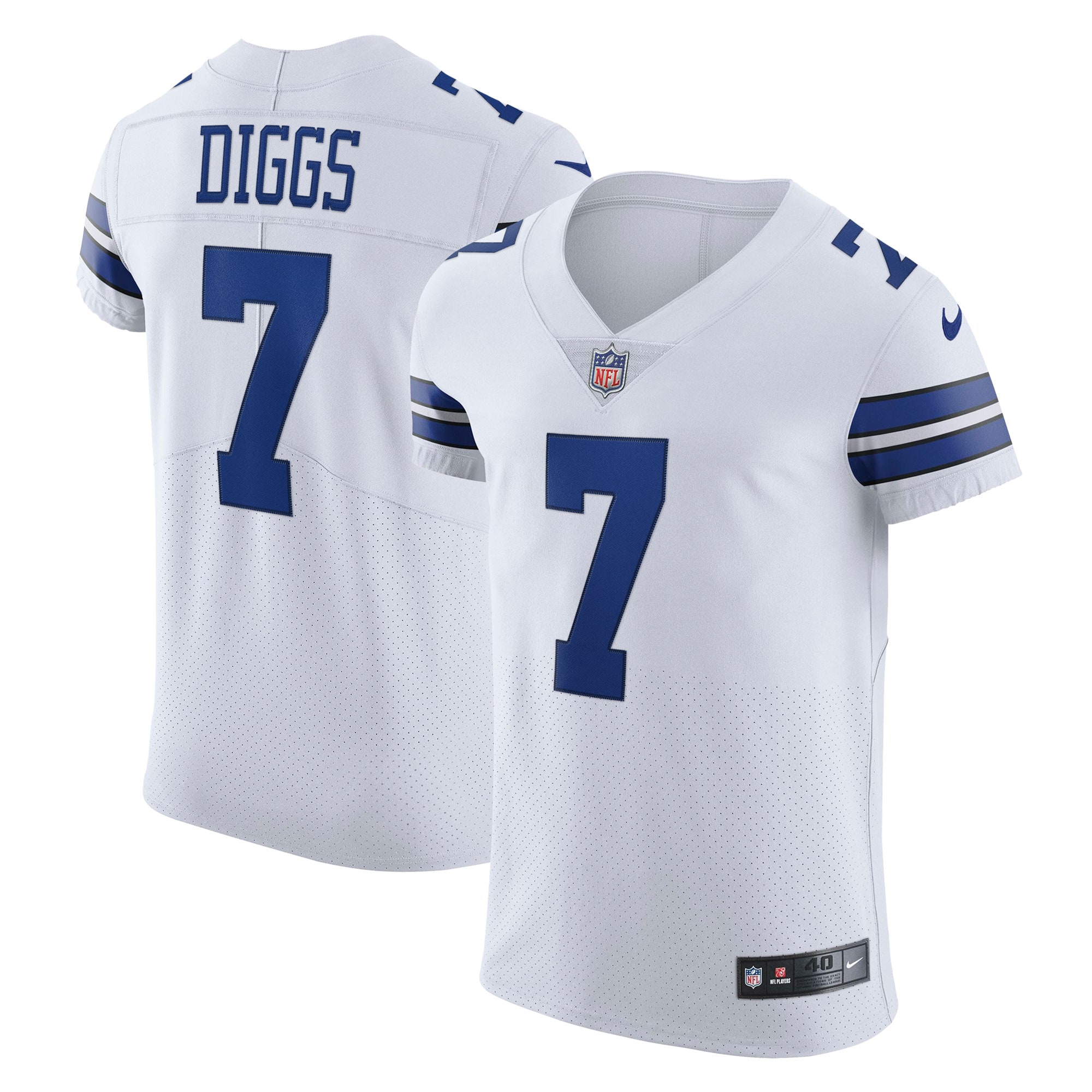 Men's Dallas Cowboys Trevon Diggs White Vapor Elite Jersey JS3825 Saliibo