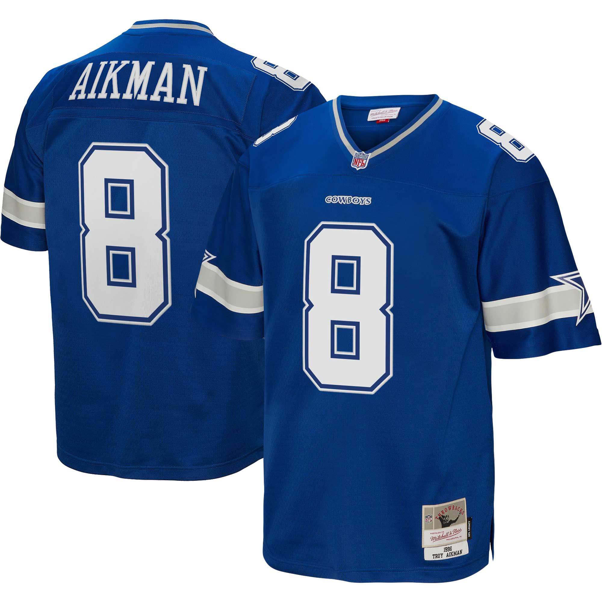 Men's Dallas Cowboys Troy Aikman Mitchell & Ness Royal Legacy Jersey JS3090 Saliibo