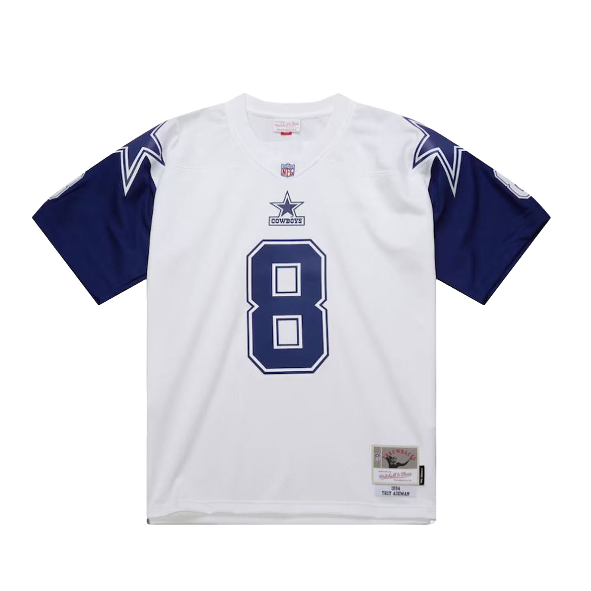 Men's Dallas Cowboys Troy Aikman Mitchell & Ness White 1994 Alternate Legacy Jersey JS6210 Saliibo