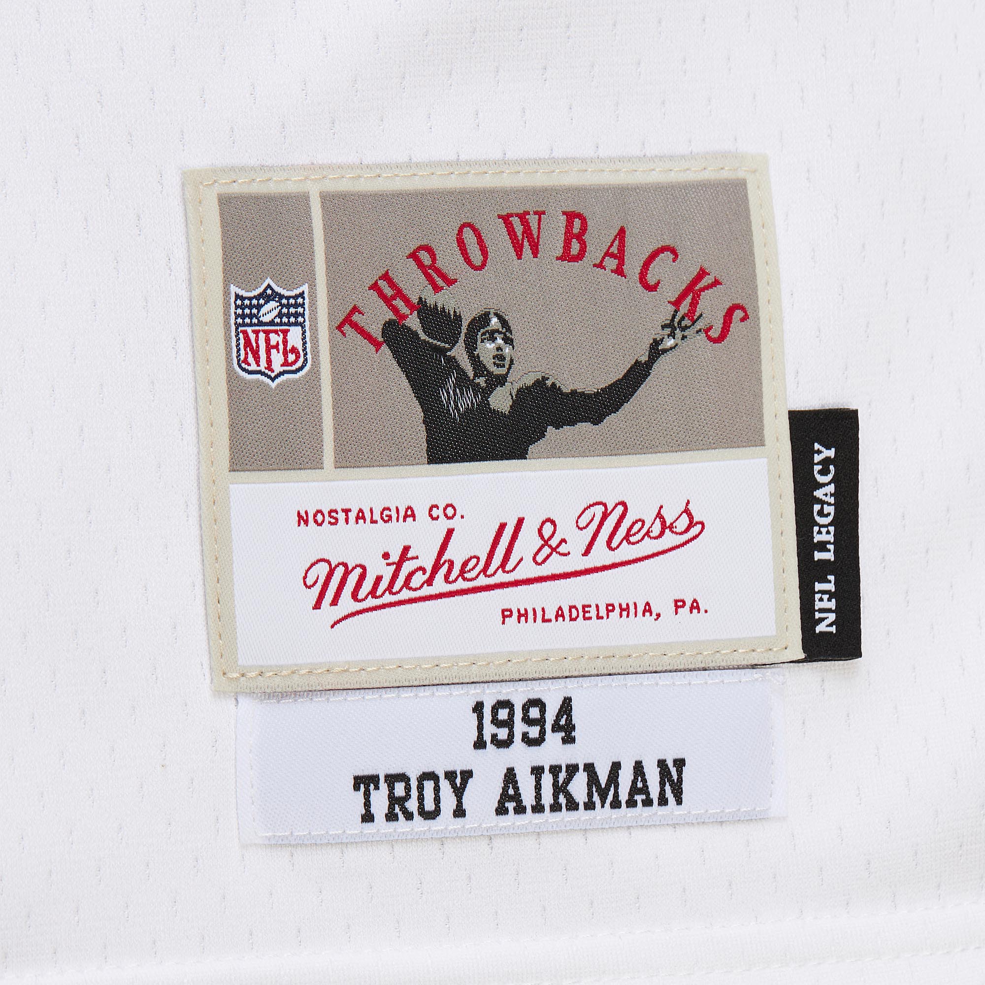 Men's Dallas Cowboys Troy Aikman Mitchell & Ness White 1994 Alternate Legacy Jersey JS6210 Saliibo - Image 3