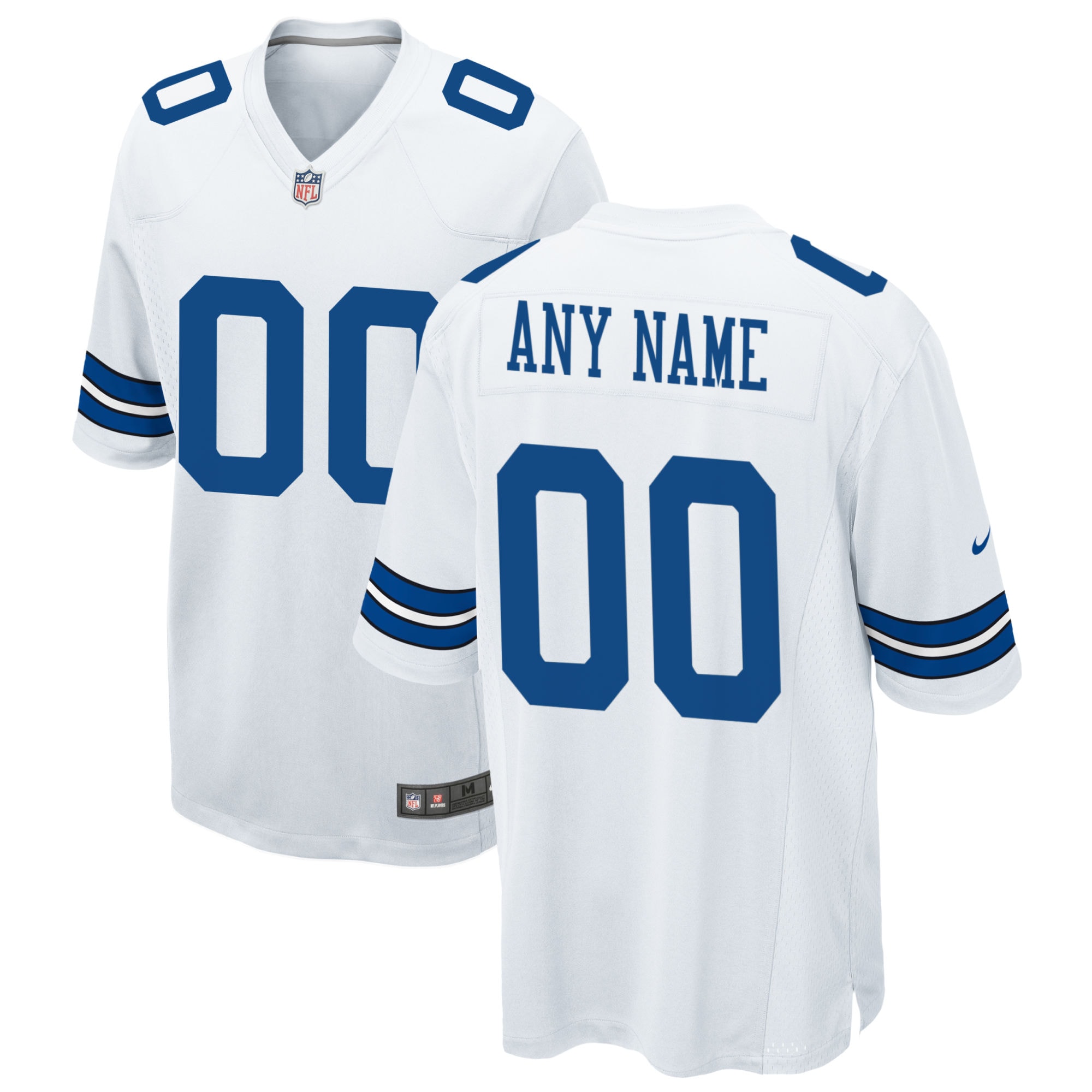 Men's Dallas Cowboys White Custom Game Jersey JS9115 Saliibo
