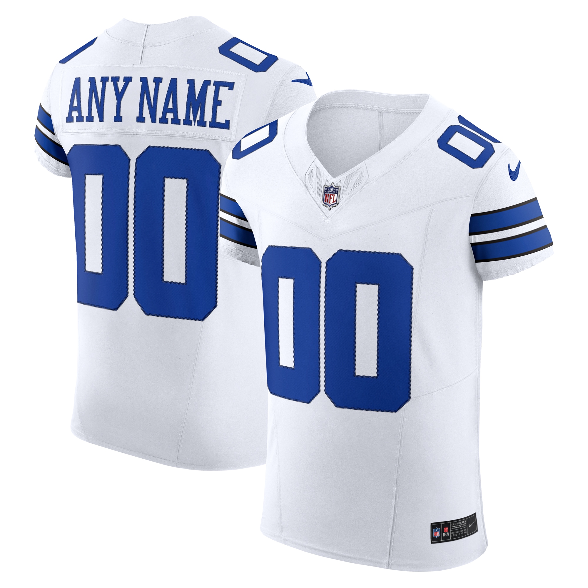 Men's Dallas Cowboys White Vapor F.U.S.E. Elite Custom Jersey JS3358 Saliibo