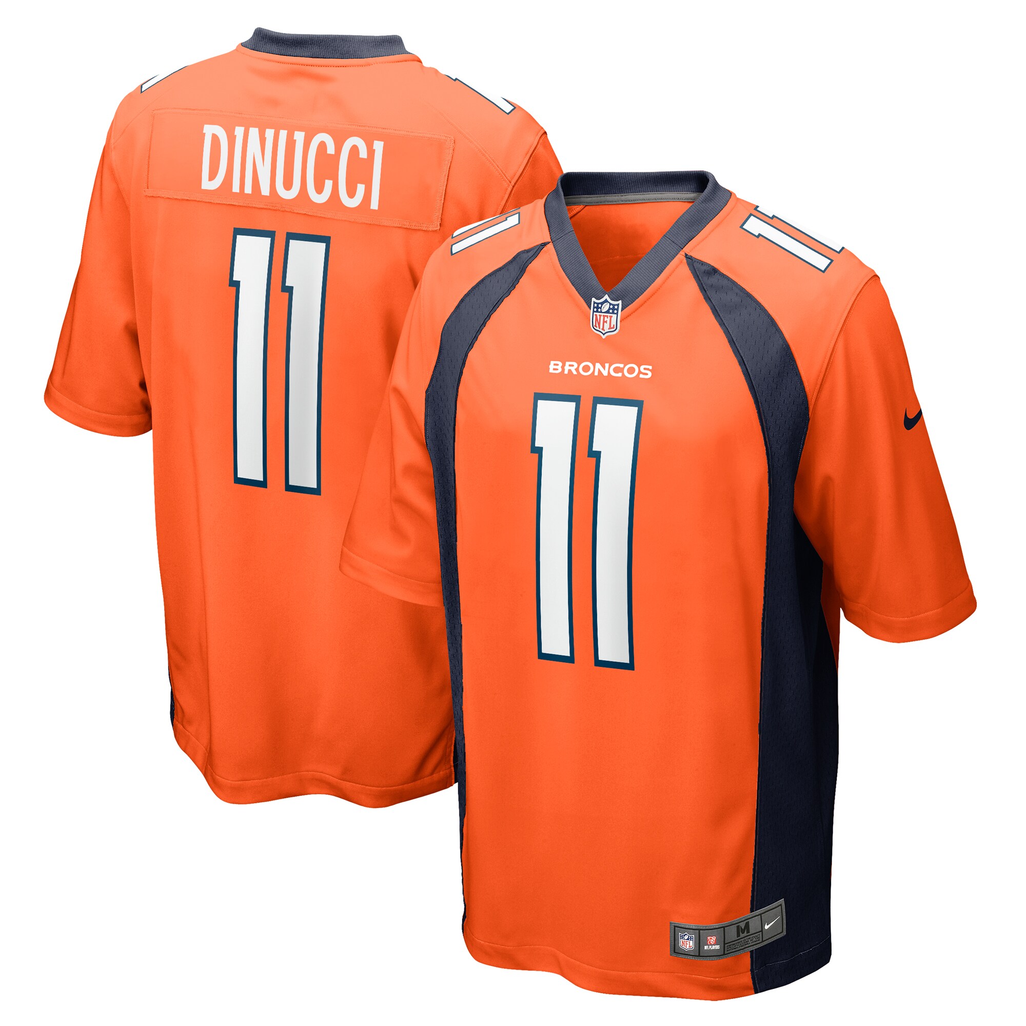 Men's Denver Broncos Ben DiNucci Orange Team Game Jersey JS5966 Saliibo