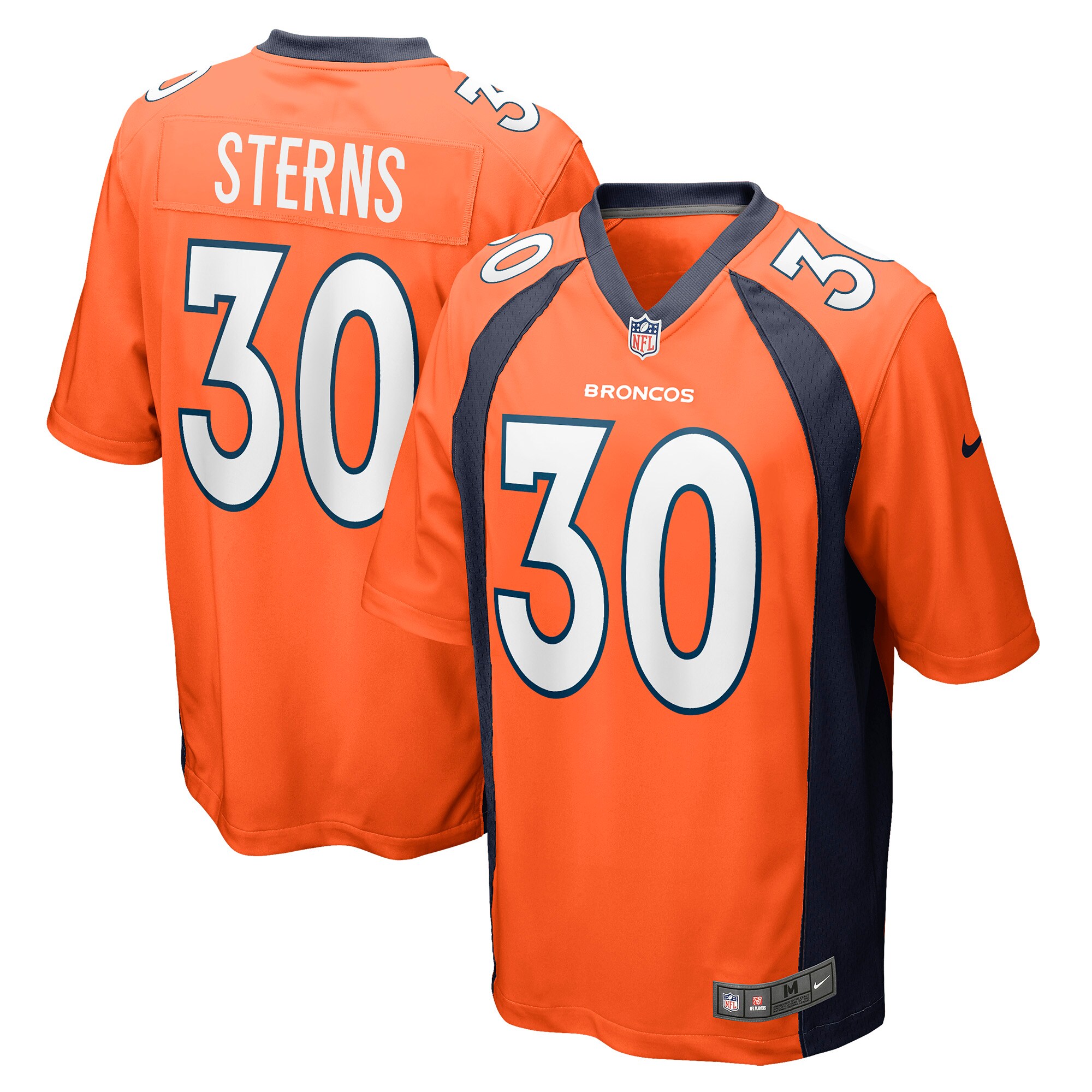 Men's Denver Broncos Caden Sterns Orange Game Jersey JS7064 Saliibo