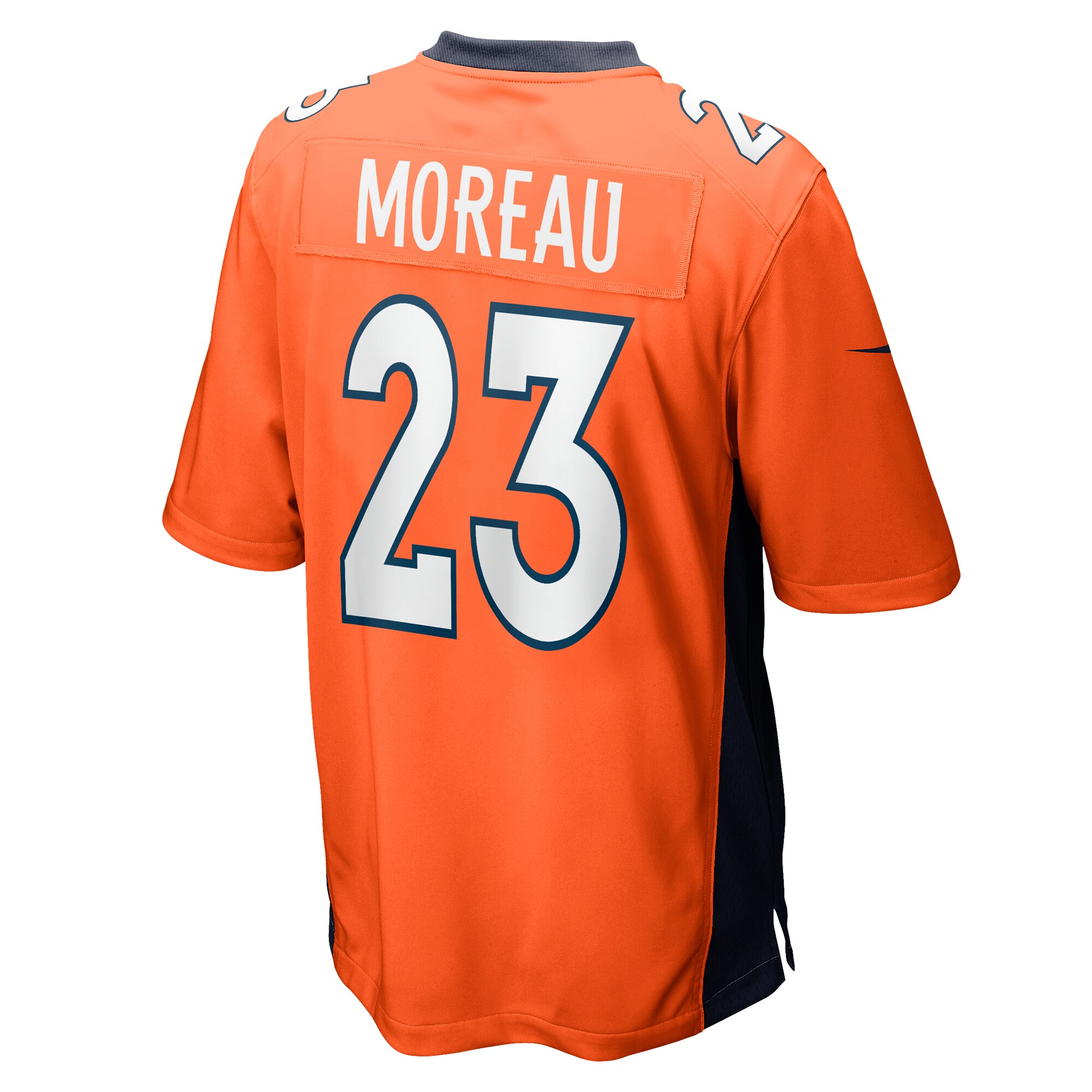 Men's Denver Broncos Fabian Moreau Orange Team Game Jersey JS7052 Saliibo - Image 3