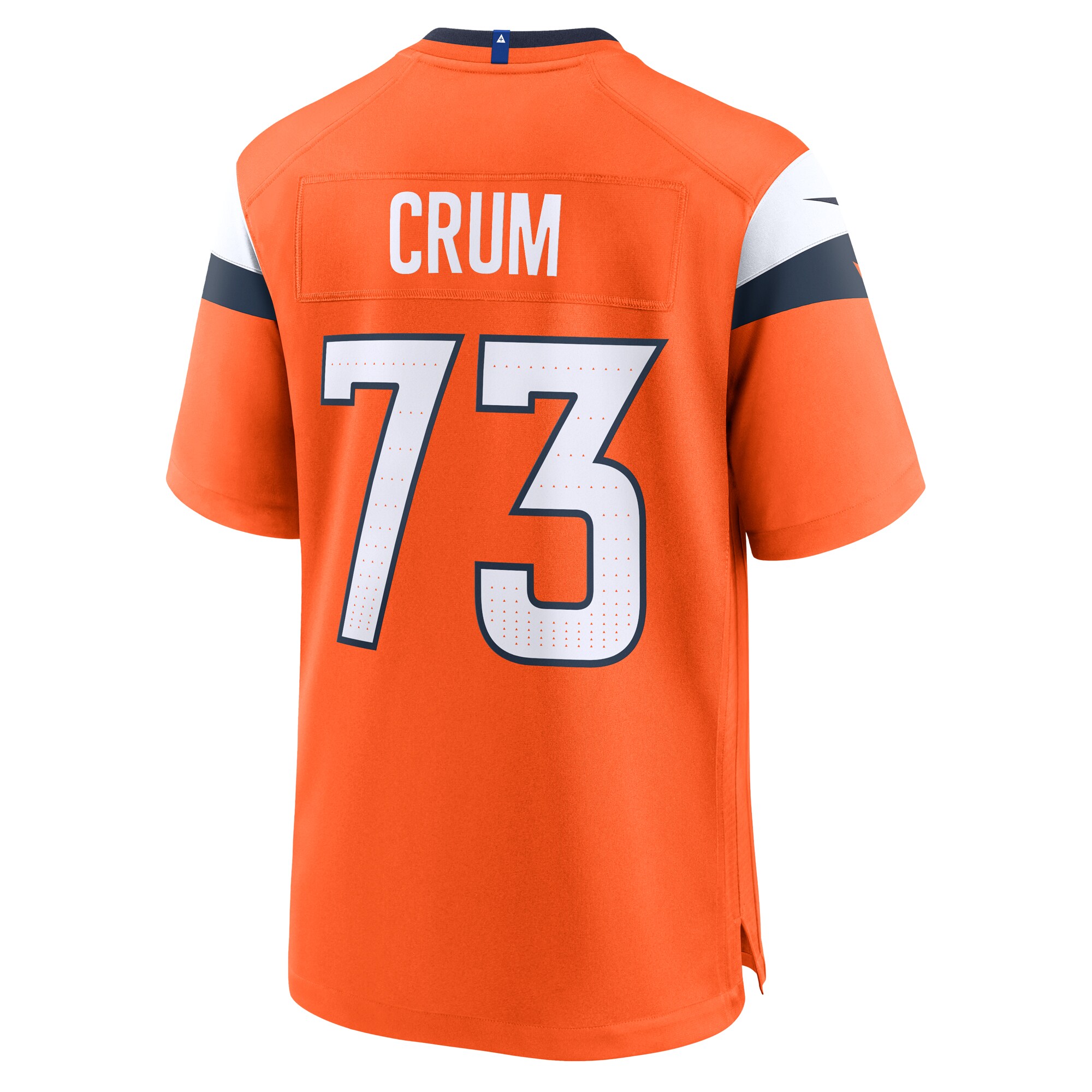 Men's Denver Broncos Frank Crum Orange Team Game Jersey JS5778 Saliibo - Image 3