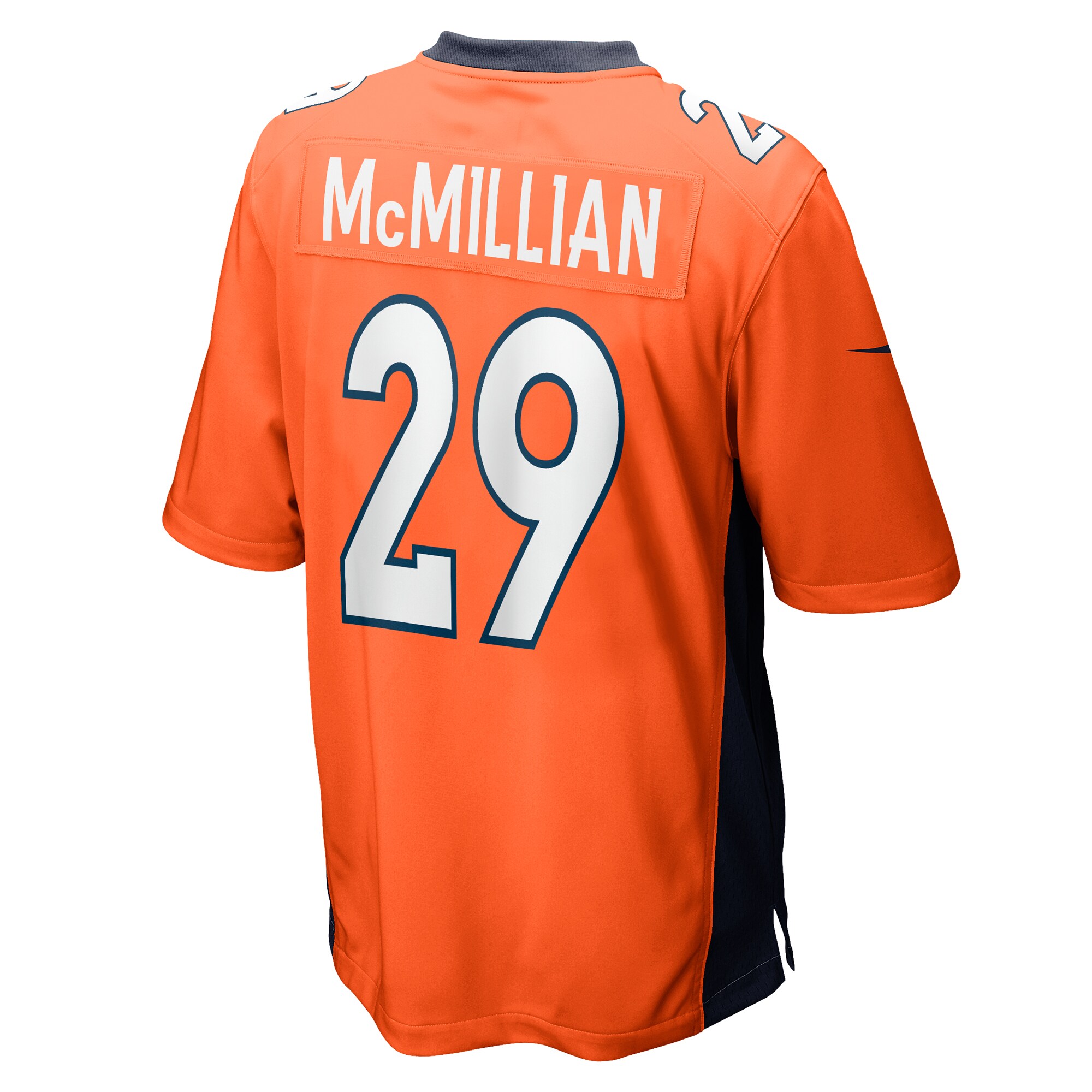 Men's Denver Broncos JaQuan McMillian Orange Team Game Jersey JS1301 Saliibo - Image 3