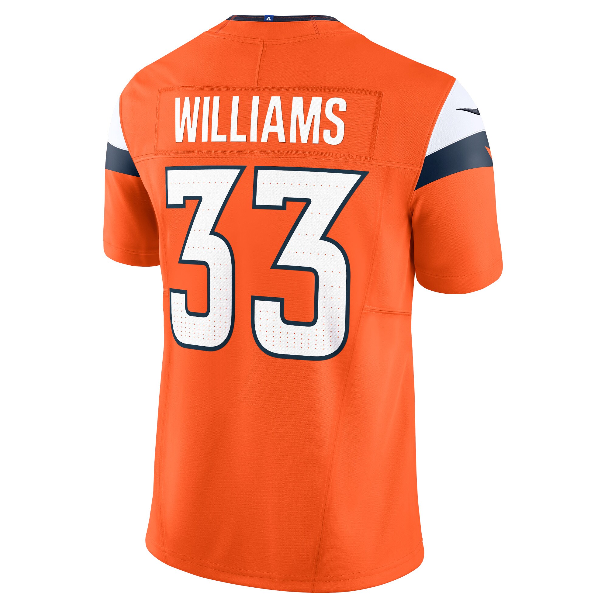 Men's Denver Broncos Javonte Williams Orange Mile High Collection Vapor F.U.S.E. Limited Jersey JS8854 Saliibo - Image 3