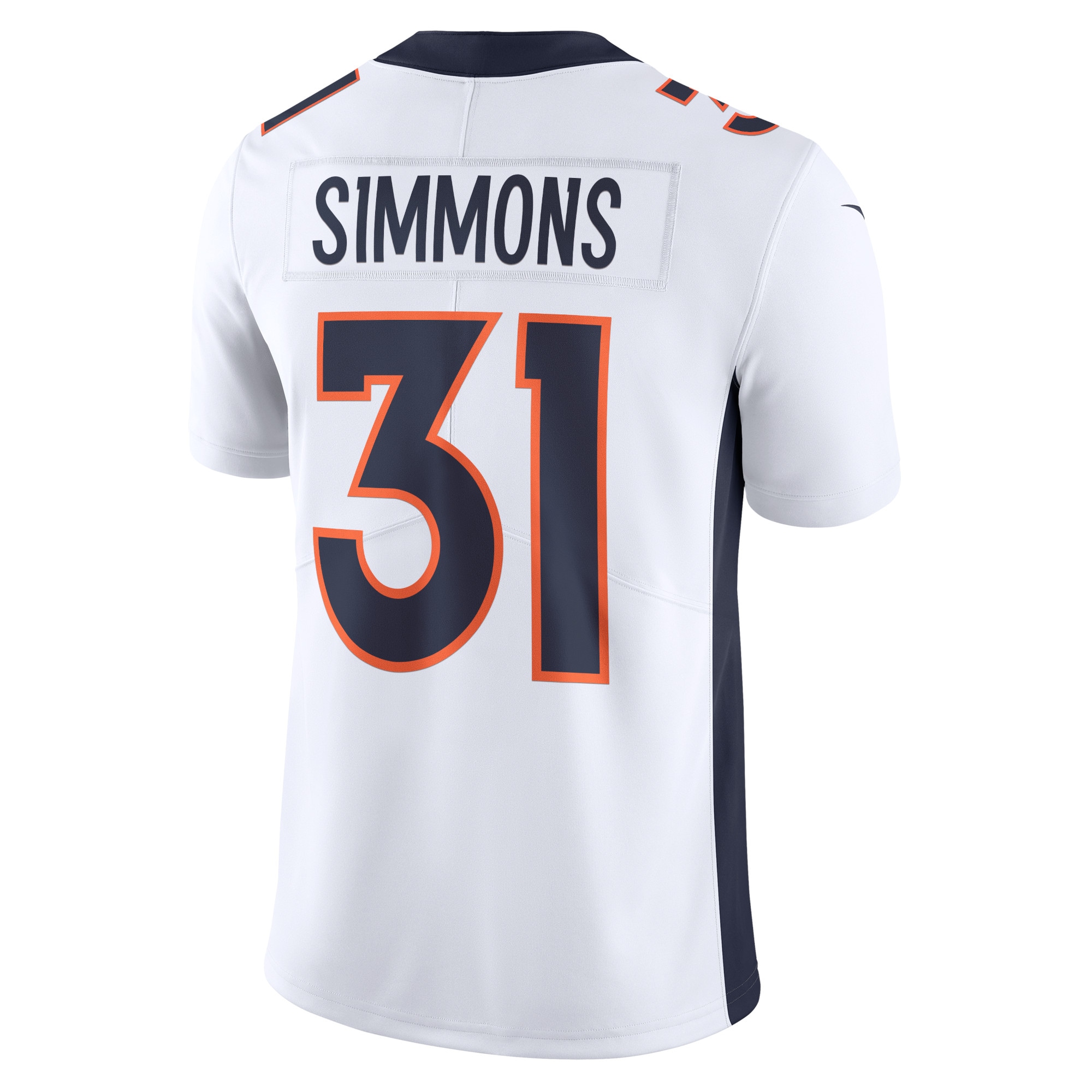 Men's Denver Broncos Justin Simmons White Vapor Untouchable Limited Jersey JS7171 Saliibo - Image 3