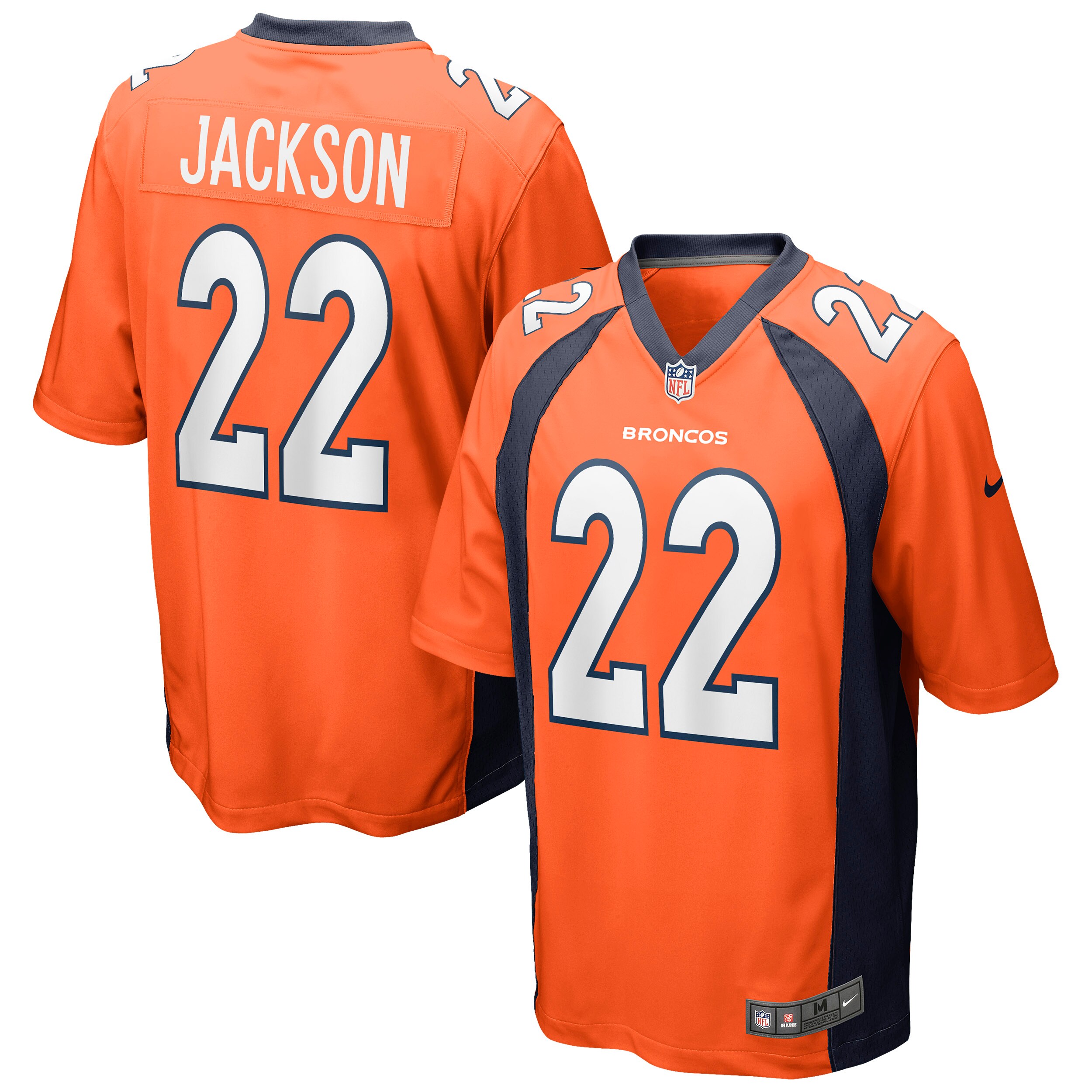 Men's Denver Broncos Kareem Jackson Orange Game Jersey JS4746 Saliibo