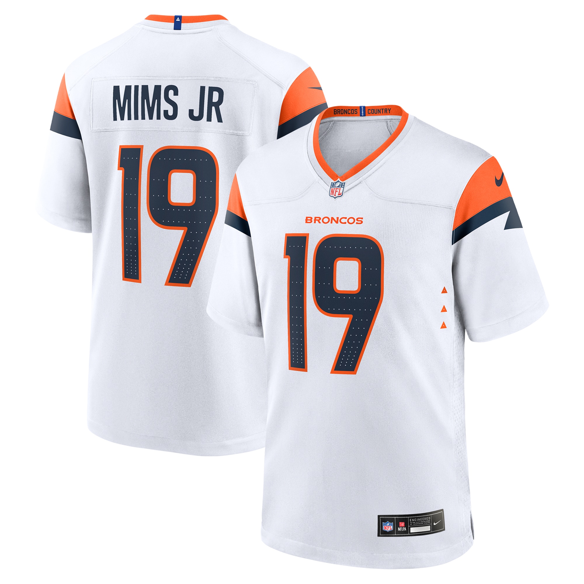 Men's Denver Broncos Marvin Mims Jr White Game Jersey JS7337 Saliibo