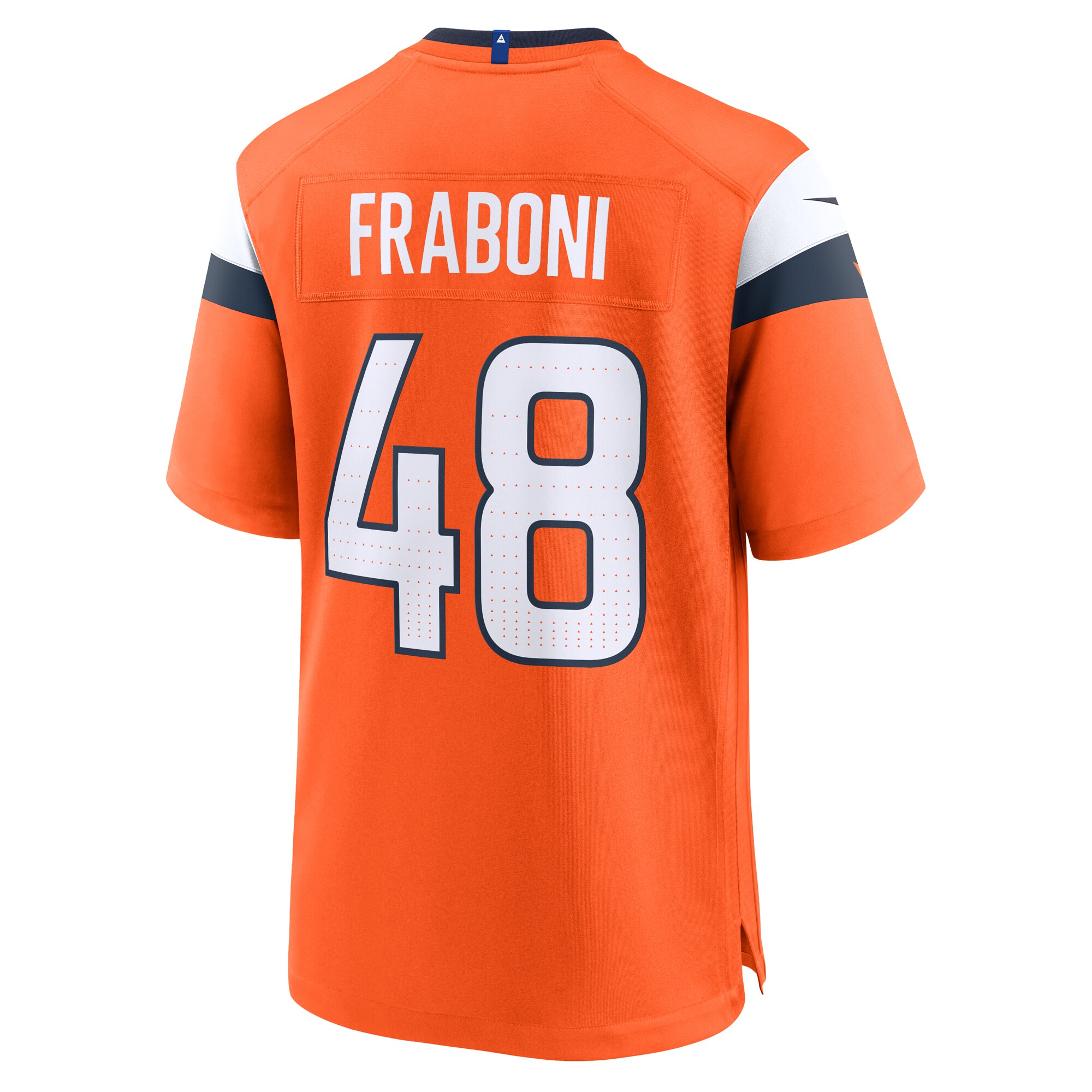 Men's Denver Broncos Mitchell Fraboni Orange Team Game Jersey JS6704 Saliibo - Image 3