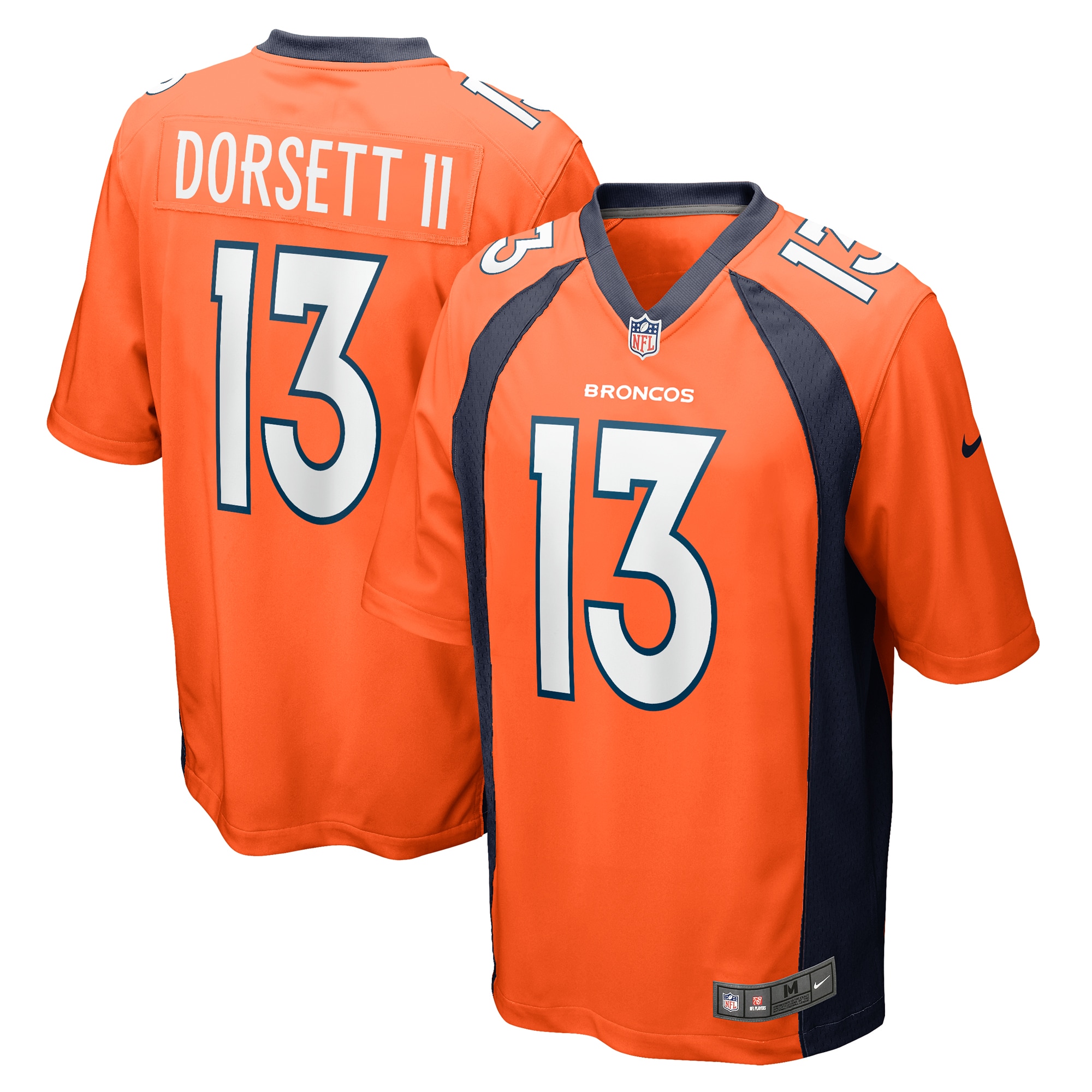 Men's Denver Broncos Phillip Dorsett II Orange Team Game Jersey JS7425 Saliibo