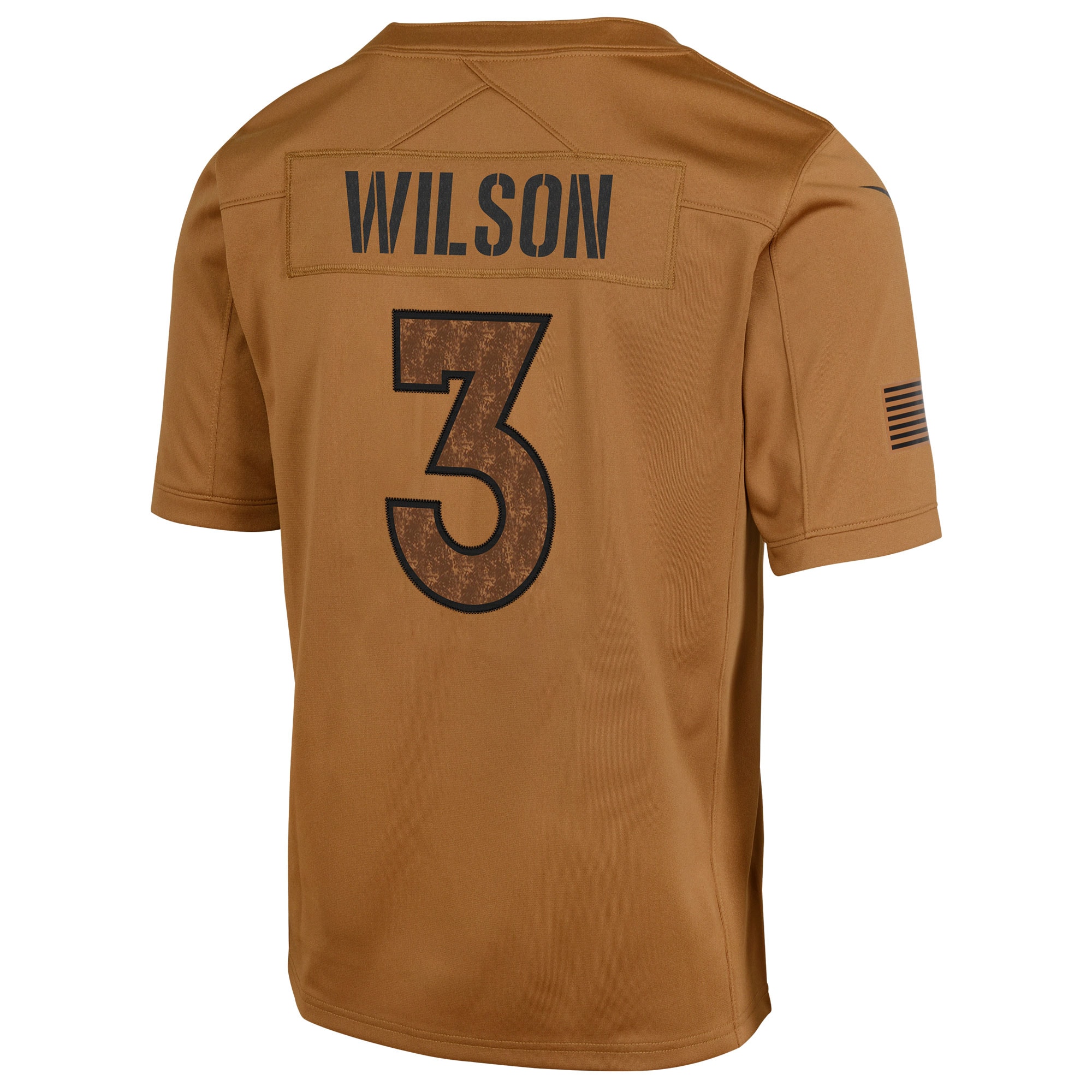 Men's Denver Broncos Russell Wilson Brown Salute To Service Limited Jersey JS1163 Saliibo - Image 3