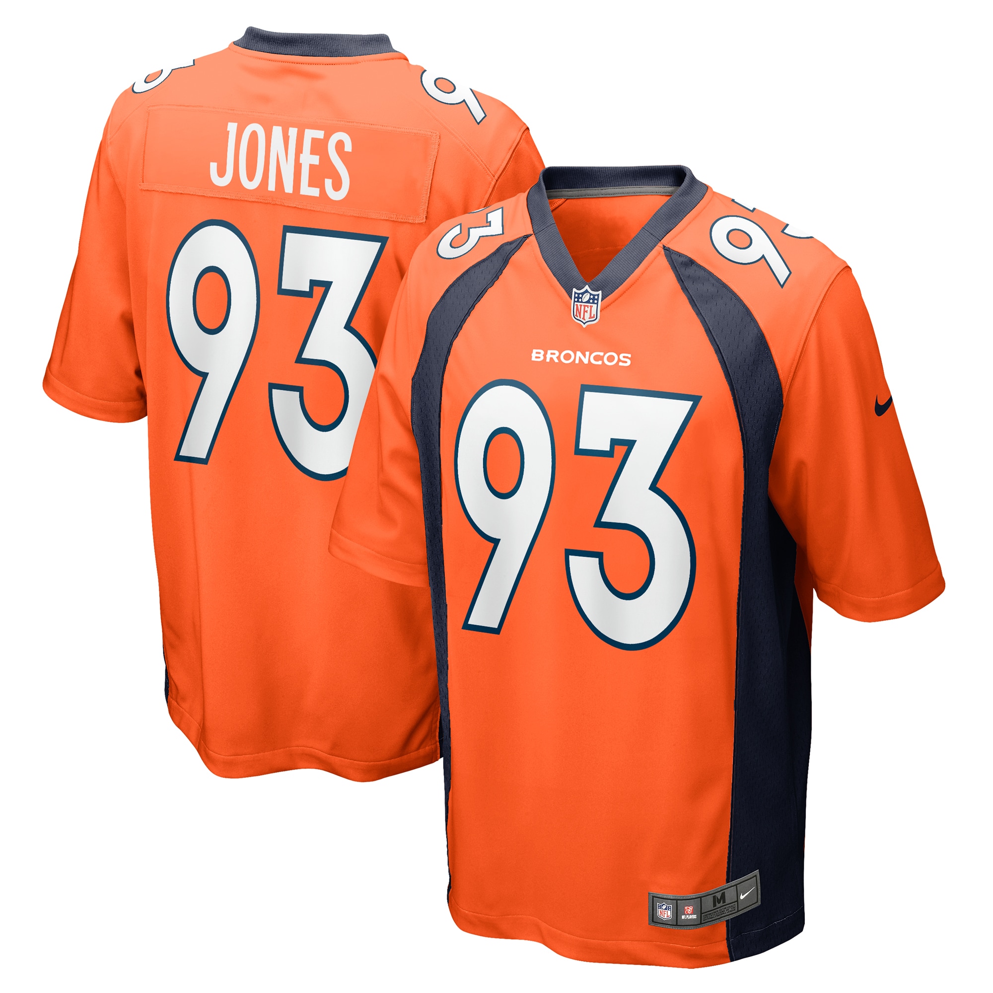 Men's Denver Broncos Troy Jones Orange Game Jersey JS5026 Saliibo