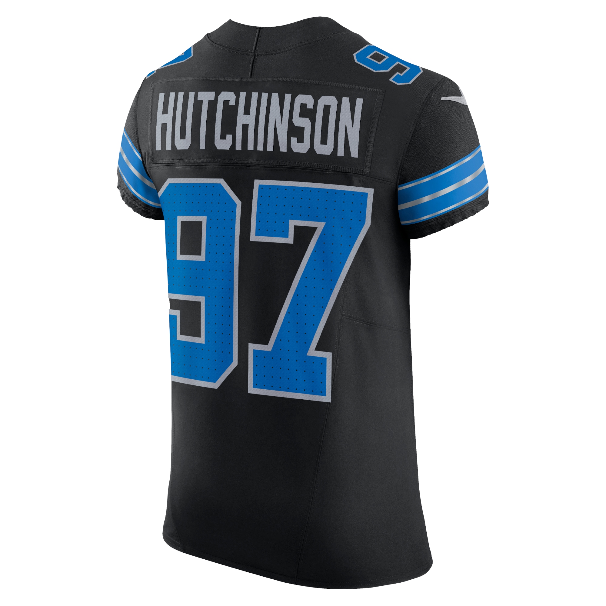 Men's Detroit Lions Aidan Hutchinson Black Alternate Vapor F.U.S.E. Elite Jersey JS3150 Saliibo - Image 3