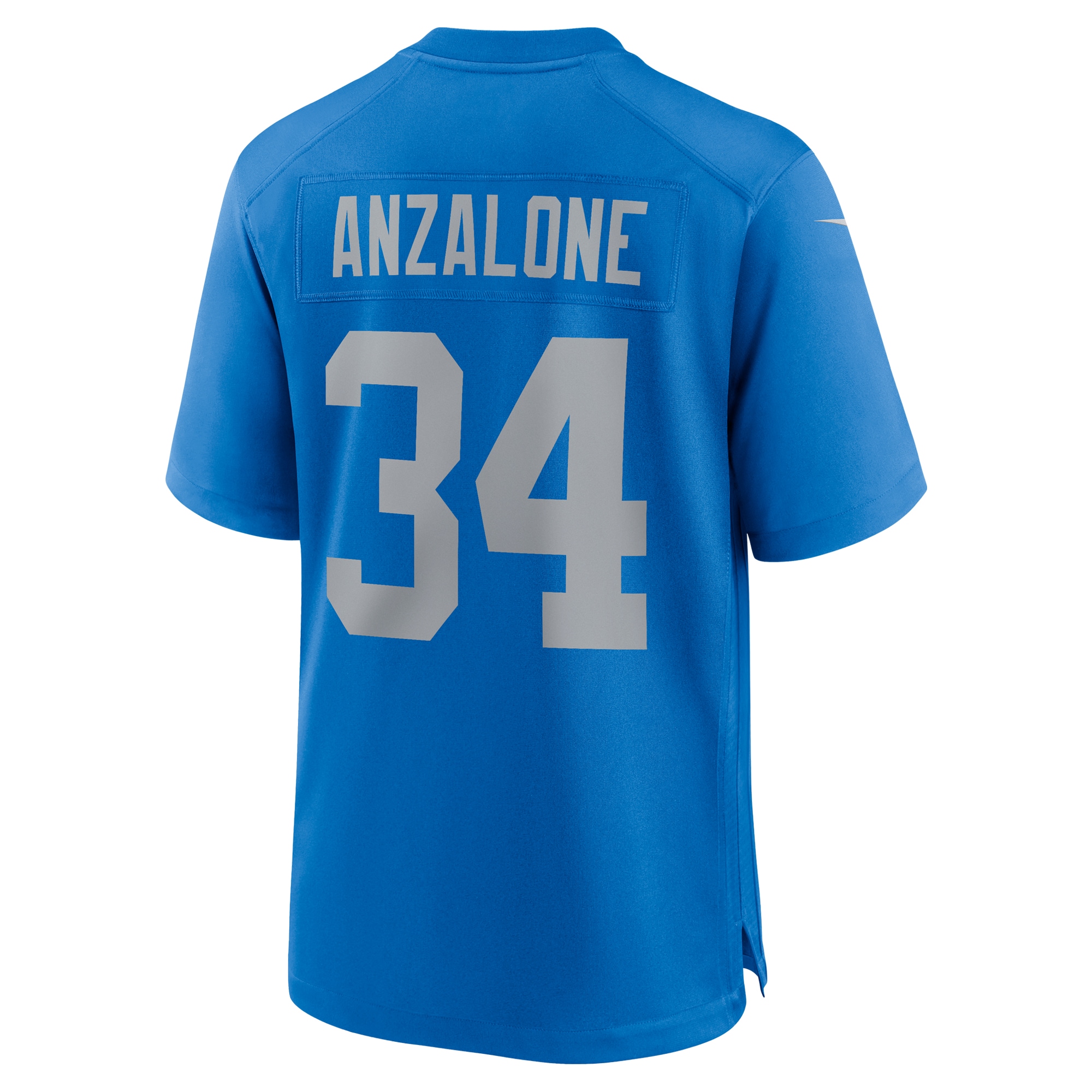 Men's Detroit Lions Alex Anzalone Blue Alternate Game Jersey JS7858 Saliibo - Image 3