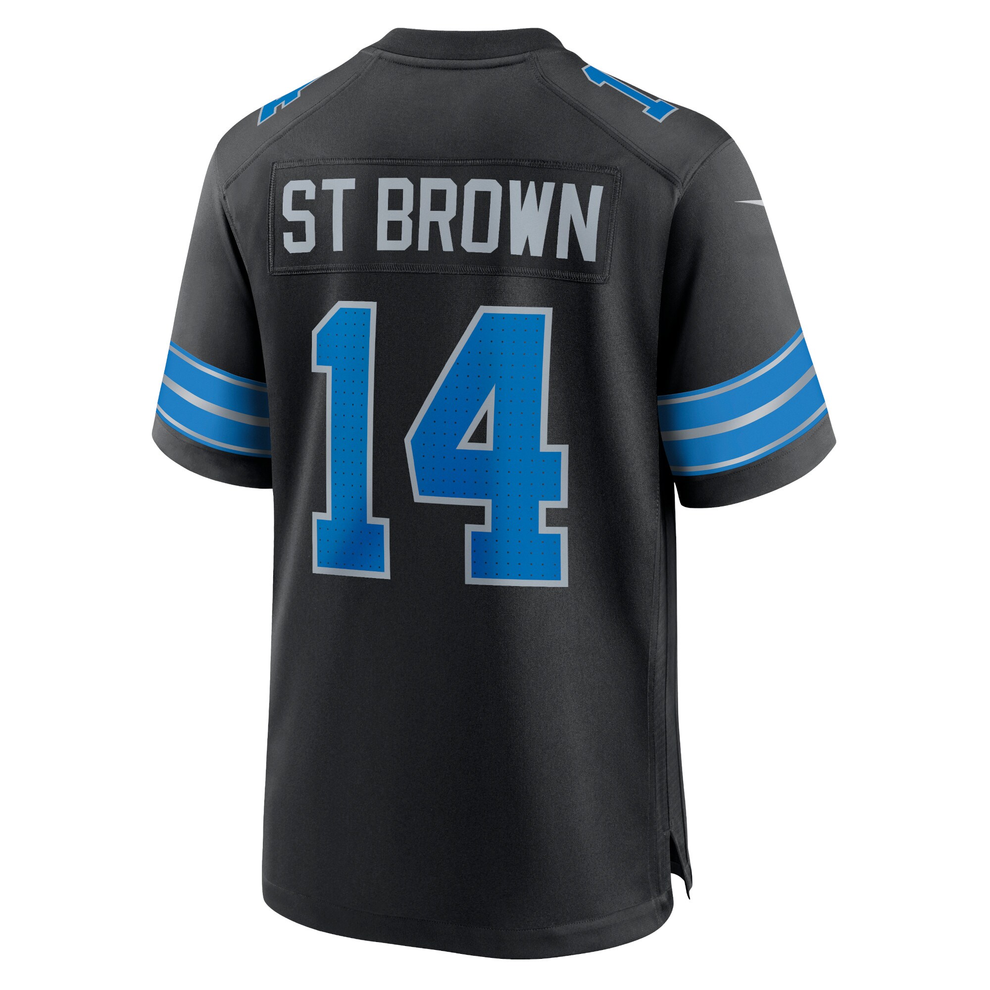 Men's Detroit Lions Amon-Ra St. Brown Black 2nd Alternate Game Jersey JS7439 Saliibo - Image 3