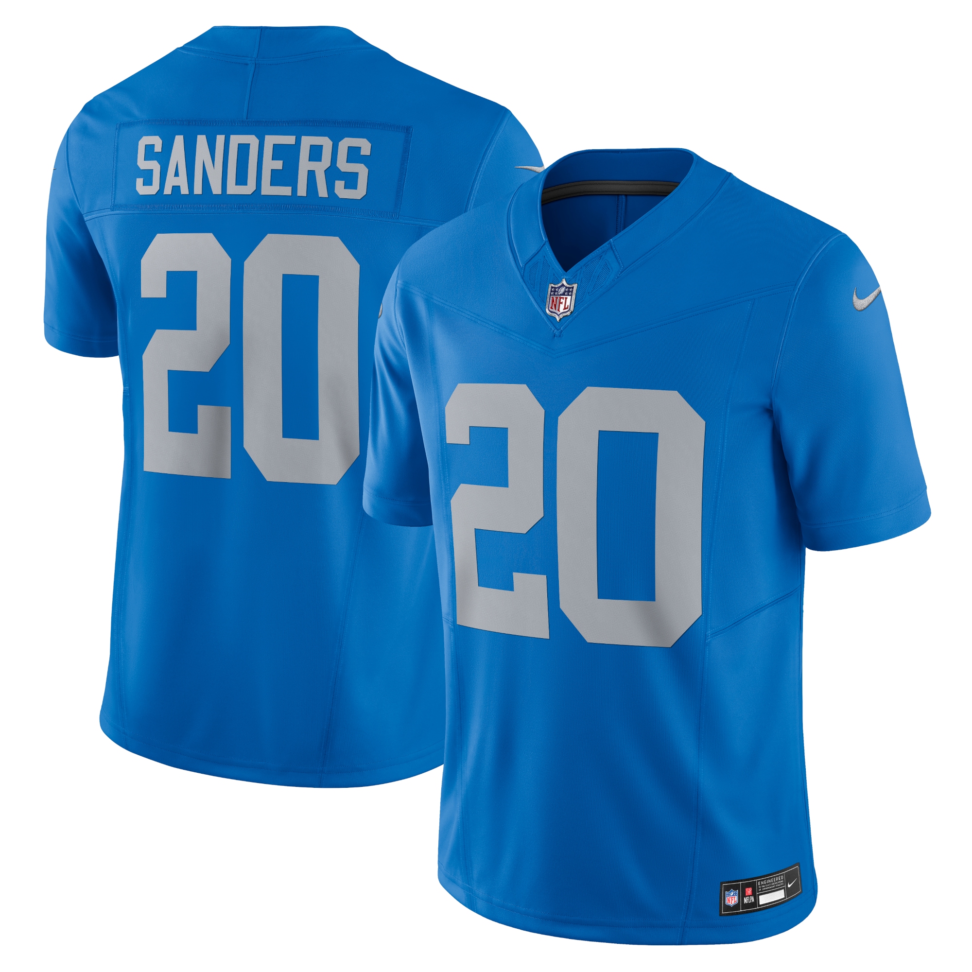 Men's Detroit Lions Barry Sanders Blue Vapor F.U.S.E. Alternate Limited Jersey JS1941 Saliibo