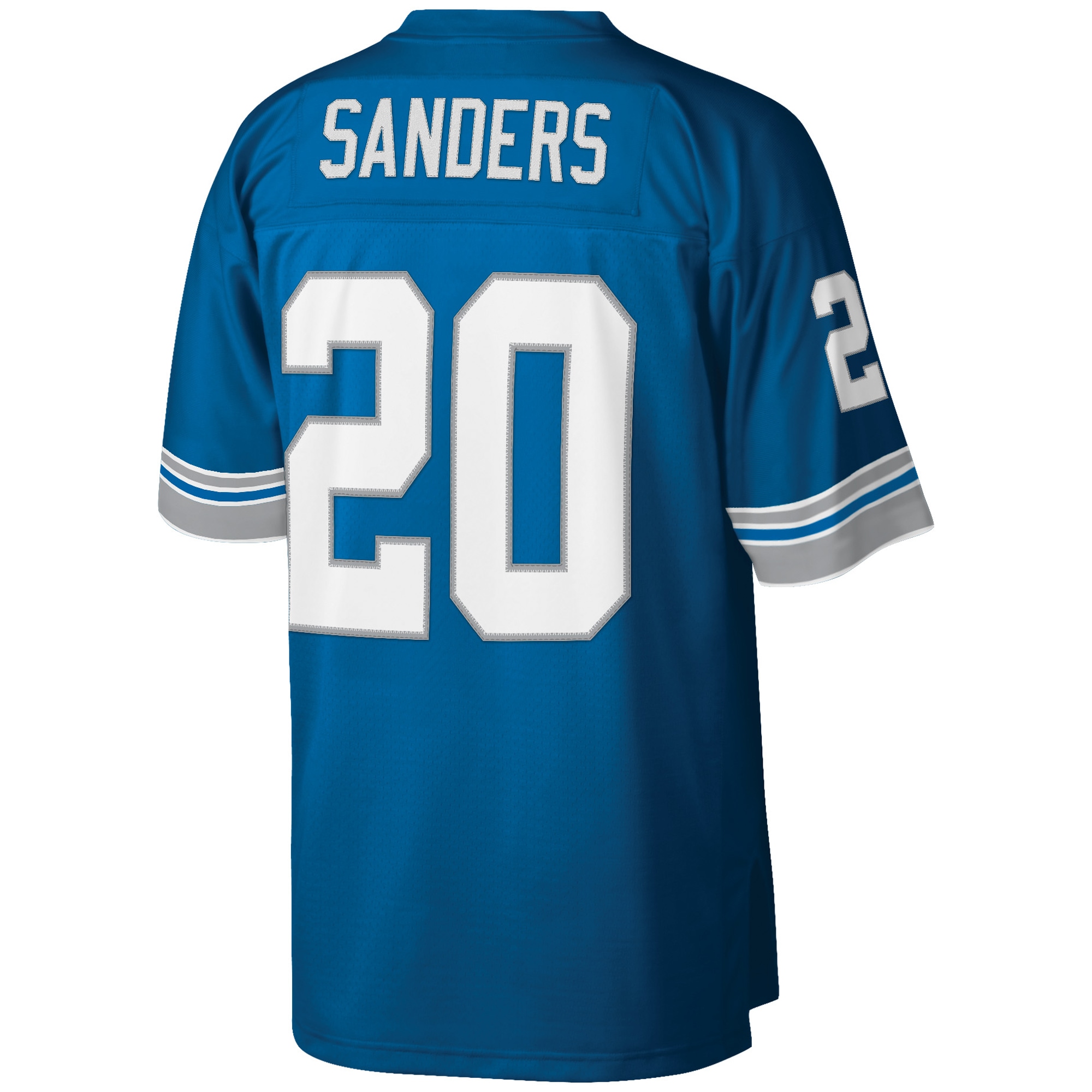 Men's Detroit Lions Barry Sanders Mitchell & Ness Blue Big & Tall 1996 Retired Player Jersey JS6616 Saliibo - Image 3