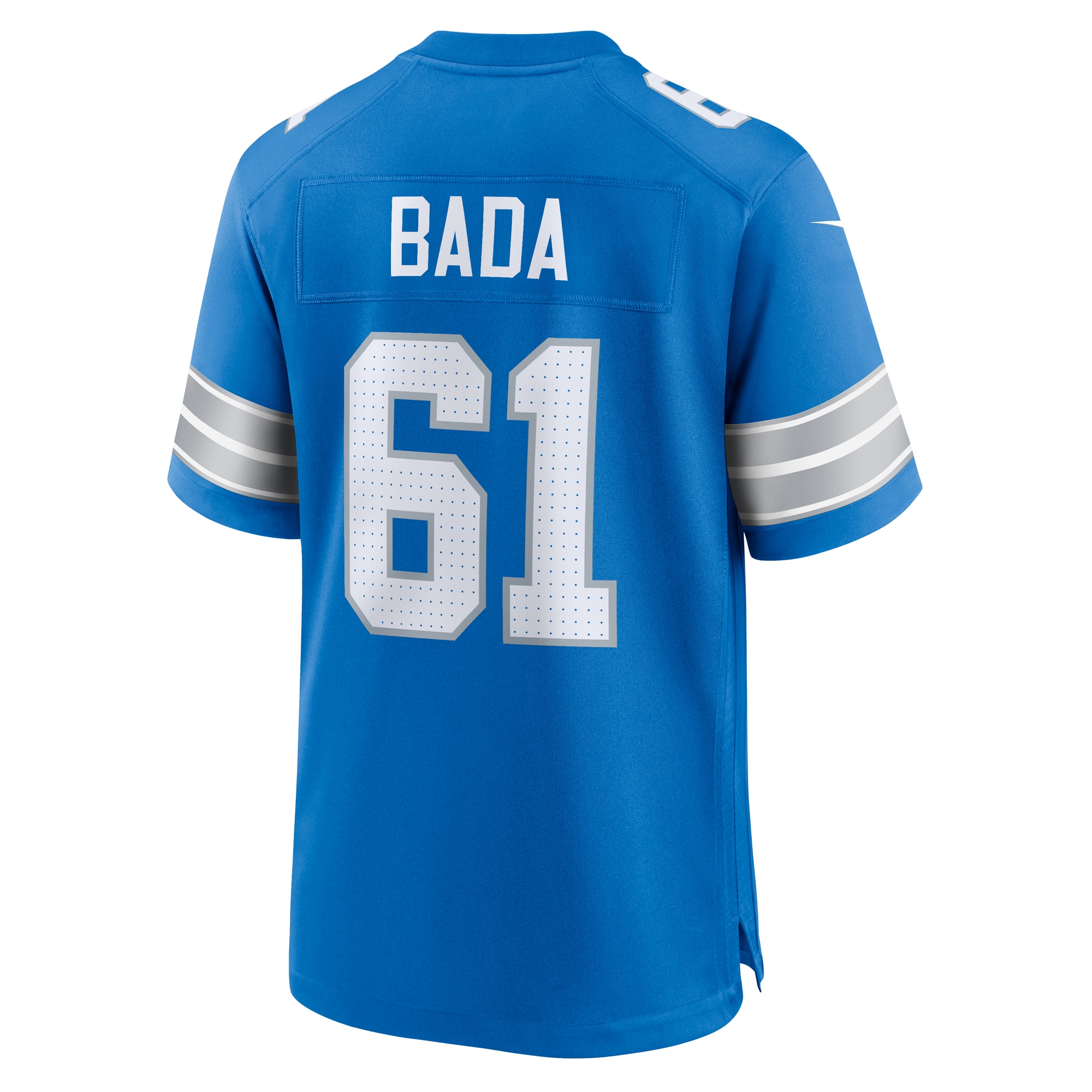 Men's Detroit Lions David Bada Blue Team Game Jersey JS3716 Saliibo - Image 3